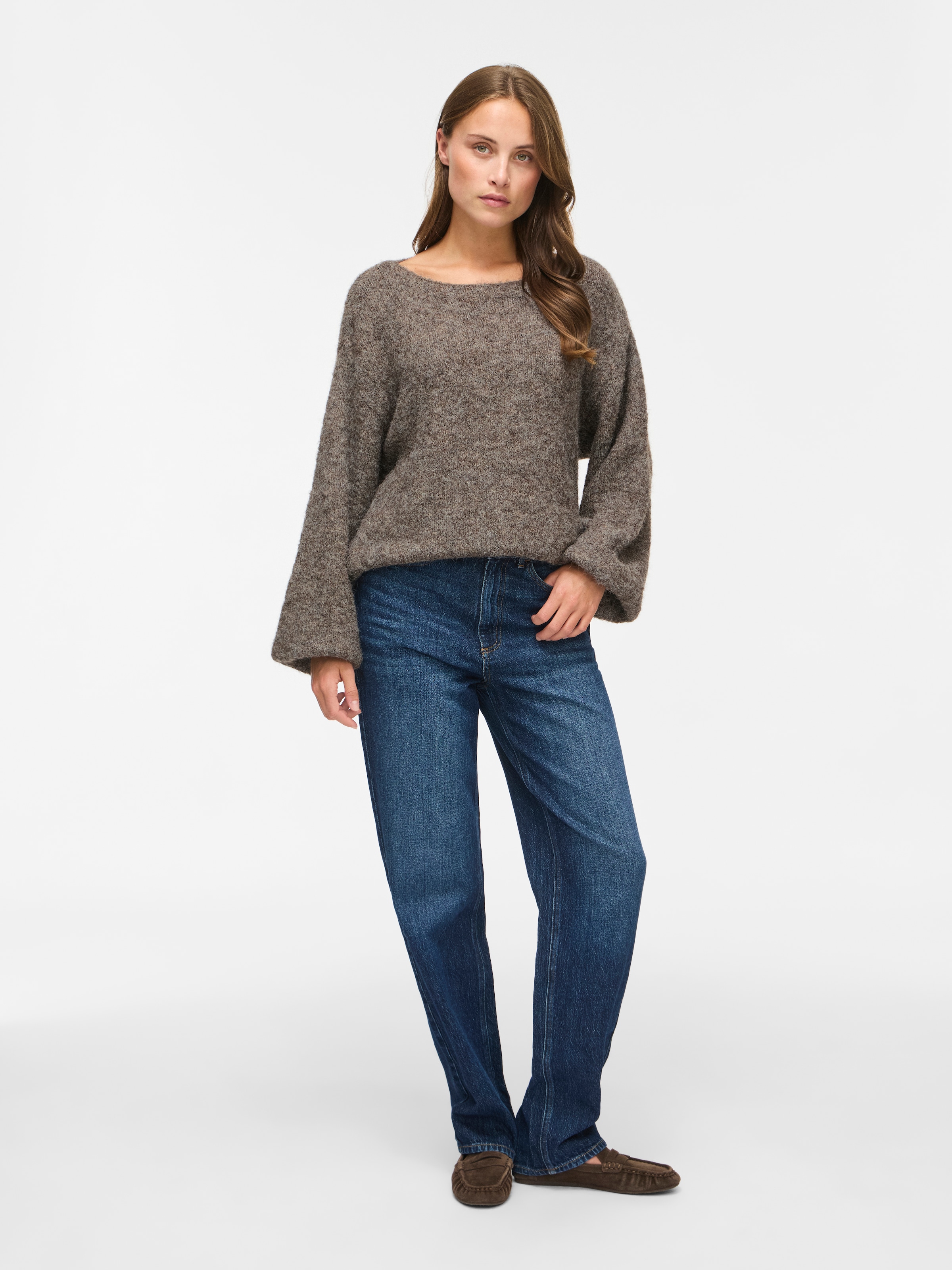 Vila Pull en tricot »VIMARLEY L/S KNIT PULLOVER- NOOS« mélange de matériaux, coupe régulière