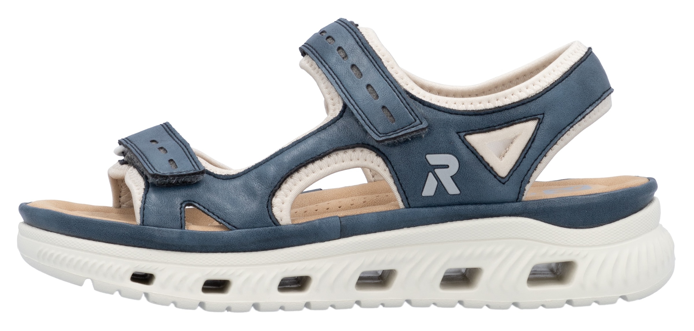 RIEKER Sport Sandale »Outdoorsandale«, Sommerschuh, Sandalette, Plateauabsatz, mit Klettverschlüssen