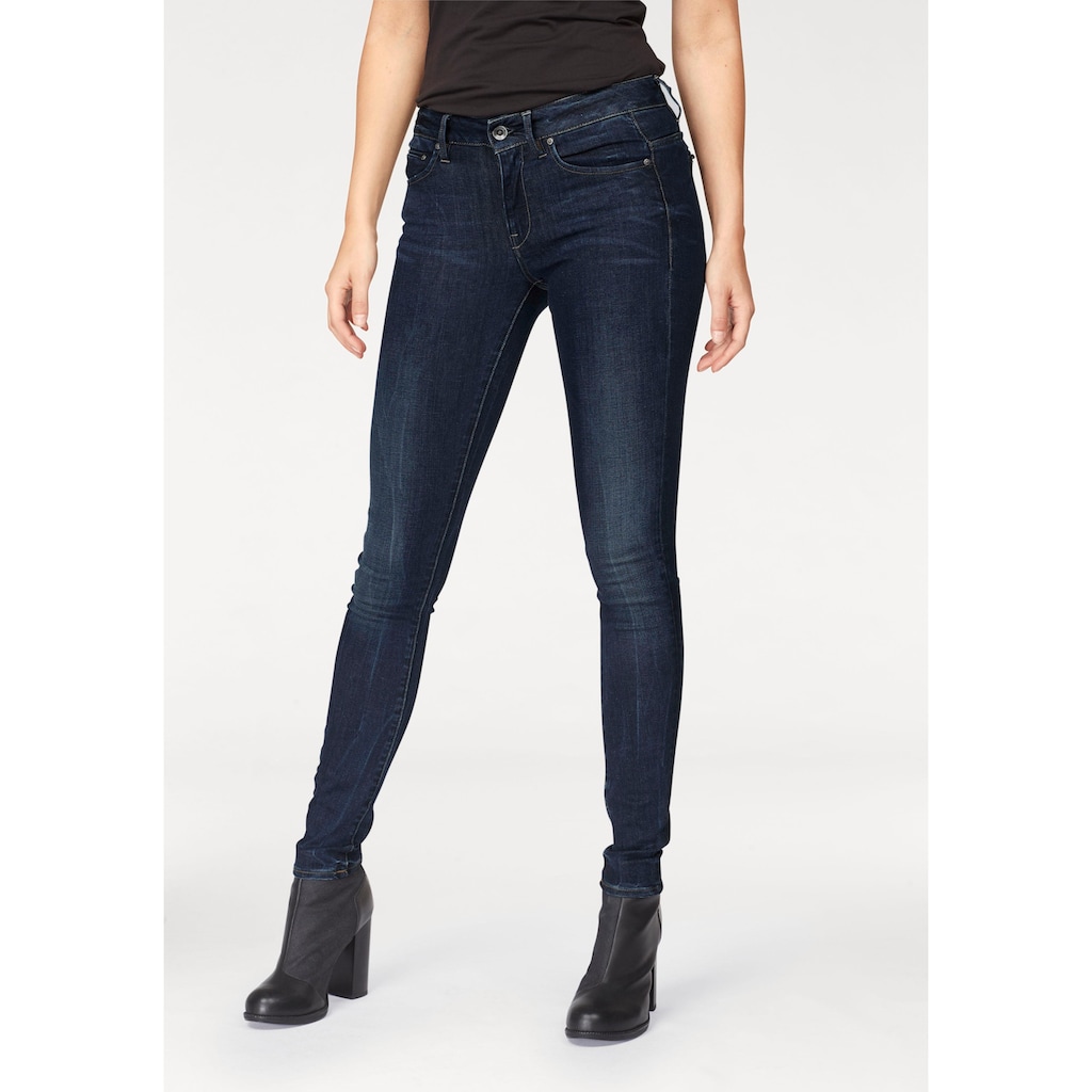 G-Star RAW Skinny-fit-Jeans »Midge Zip«, mit Reissverschluss-Taschen hinten