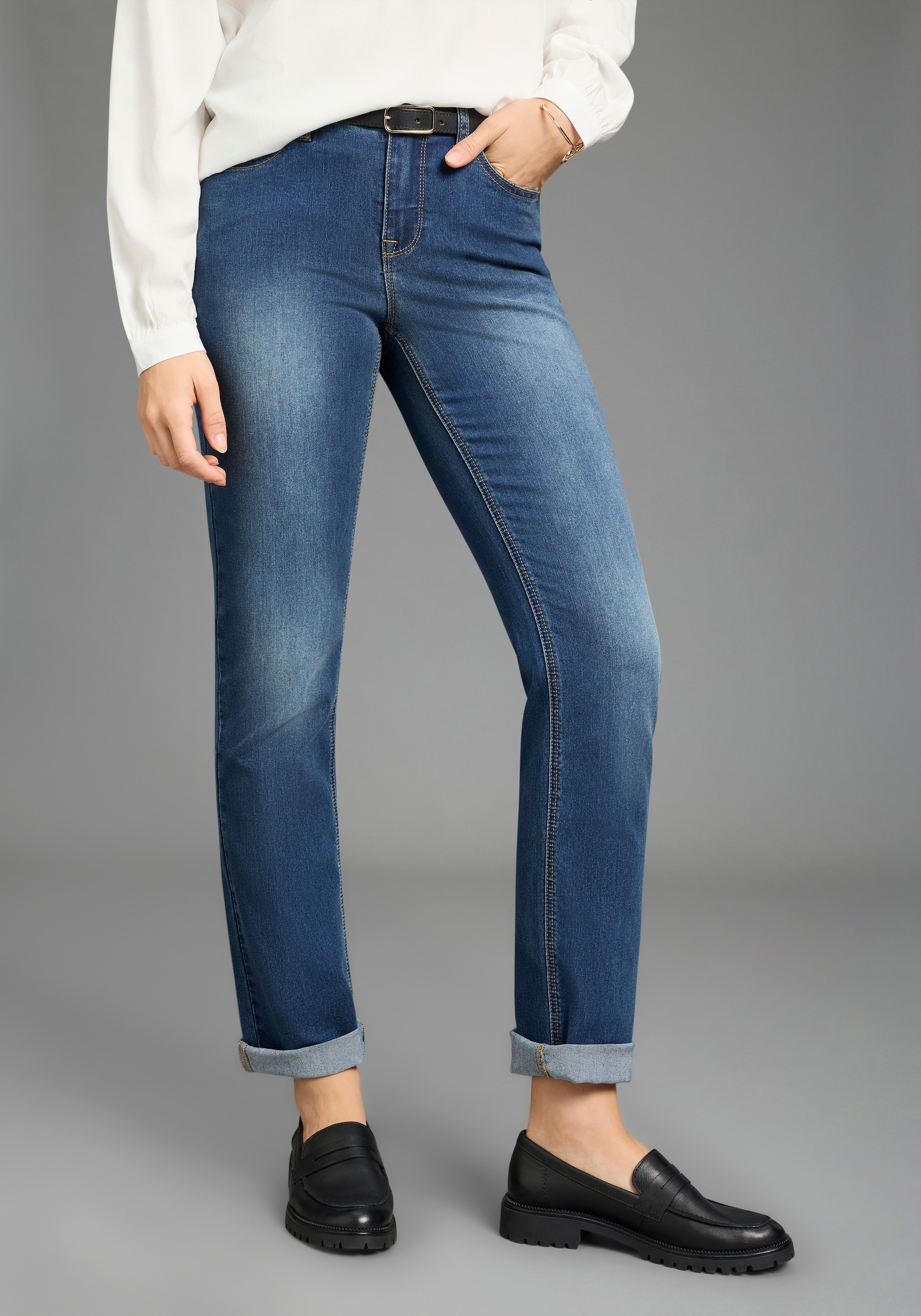 Arizona Jeans droit gerade geschnitten, normale Passform, hohe Leibhöhe