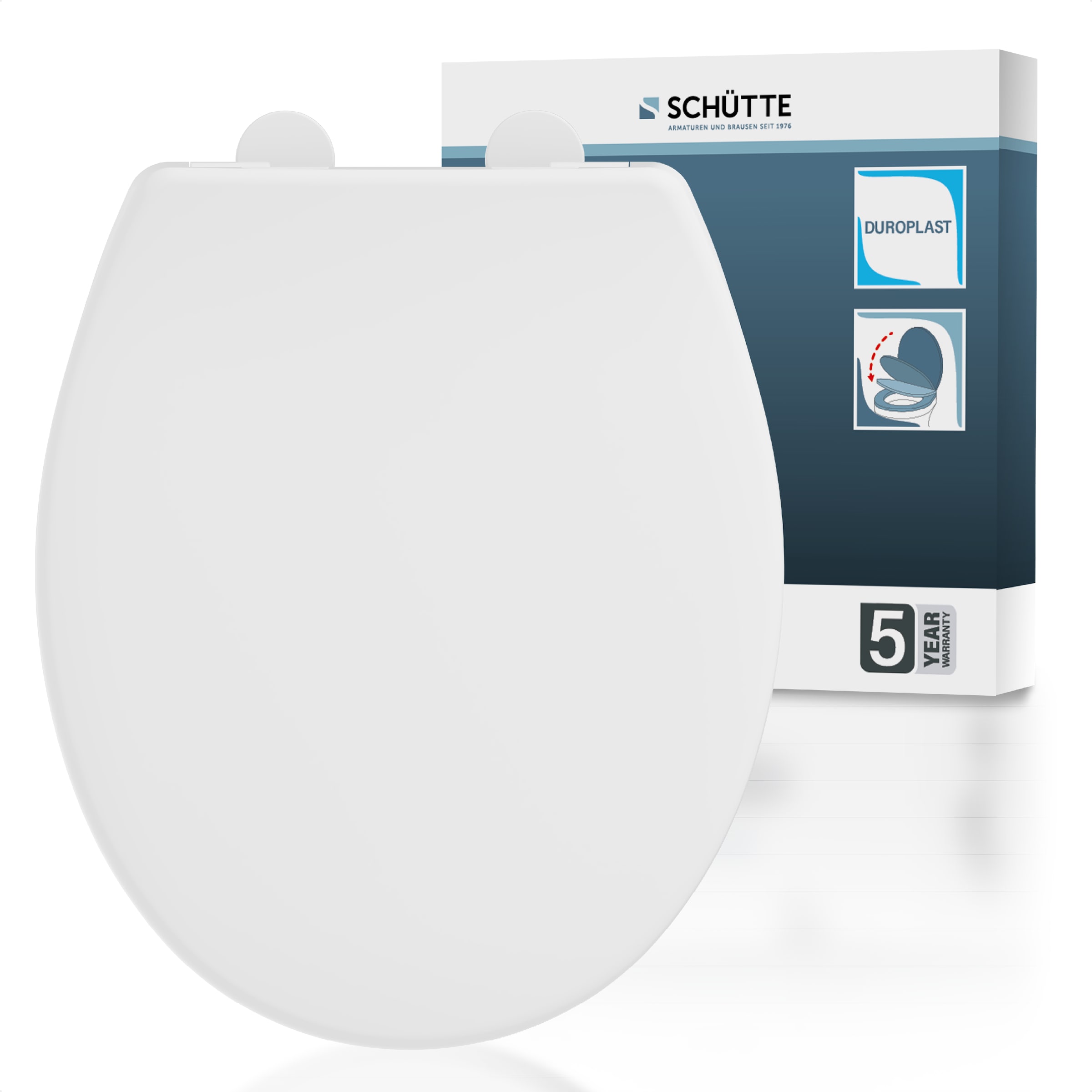 Image of Schütte WC-Sitz "WHITE" Duroplast, WC-Sitz, Absenkautomatik, belastbar bis 250 kg