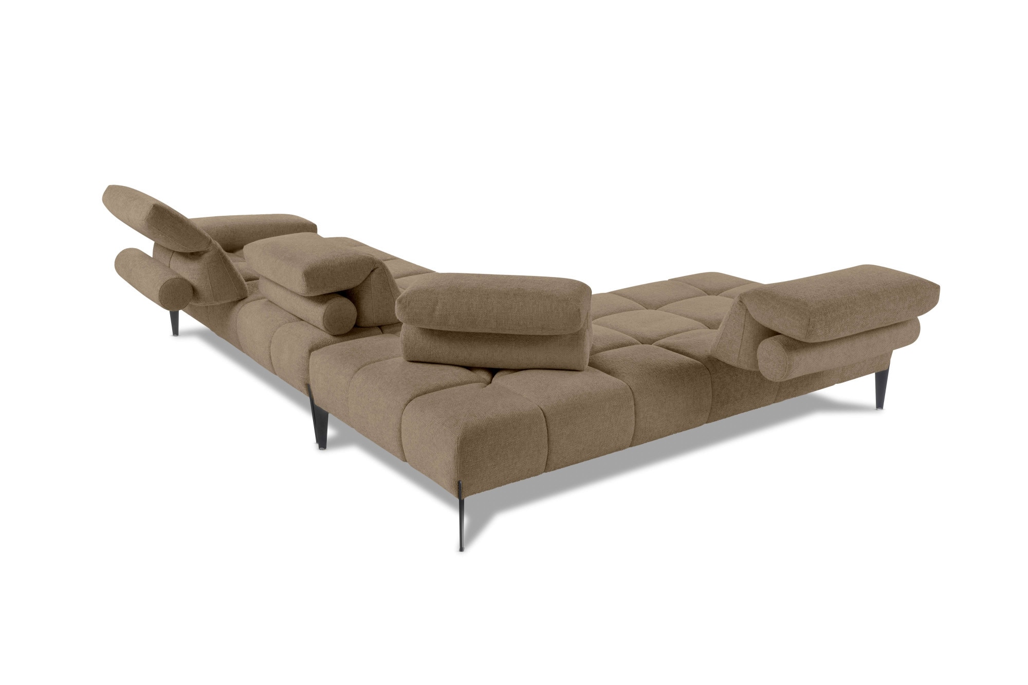 CALIA ITALIA Canapé d'angle »Skyline, Made in Italy, Design-Sofa, L-Form, mit Sitztiefenverstellung« verstellbare Armlehne und Kopfstütze für maximalen Komfort