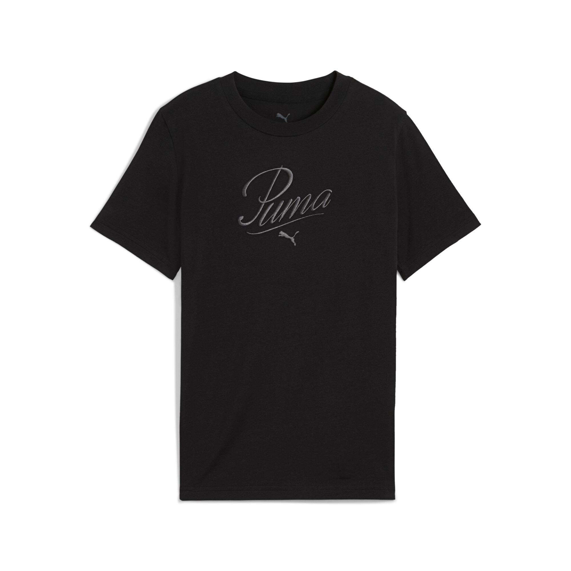 Image of PUMA T-Shirt "ESS SCRIPT TEE G" Regular Fit, Kurzarm, Rundhalsausschnitt, mit Logodruck