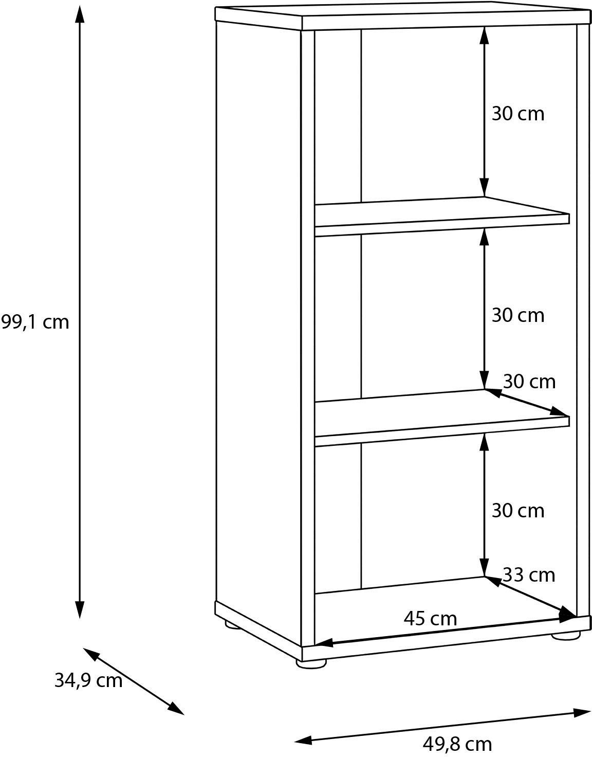 FORTE Commode »Alice Springs Vitrine, erhältlich in 2 Grössen Push to Open« glacis, sans poignée, 2 versions