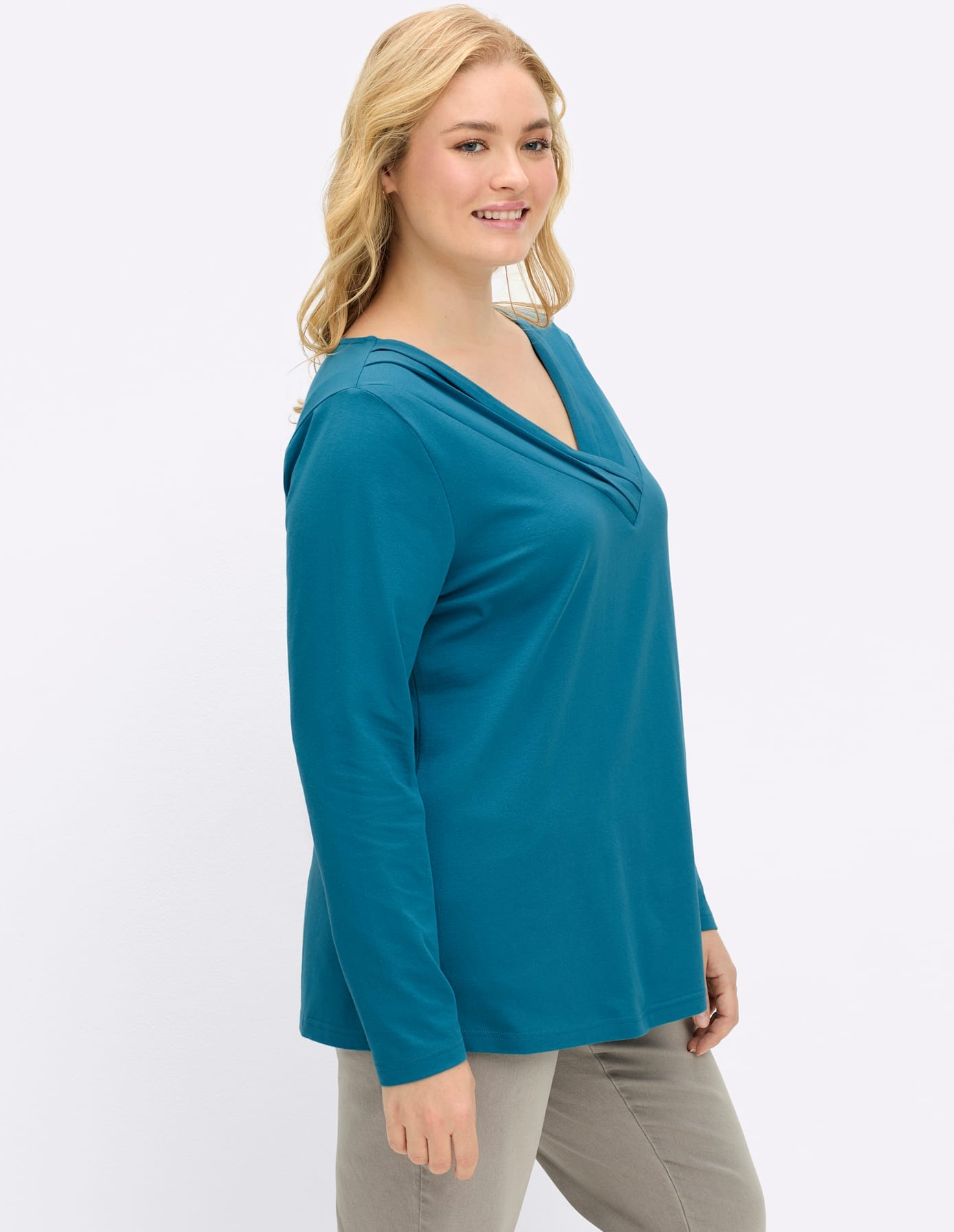 sheego by Joe Browns Langarmshirt »Langarmshirt«, (1 tlg.)