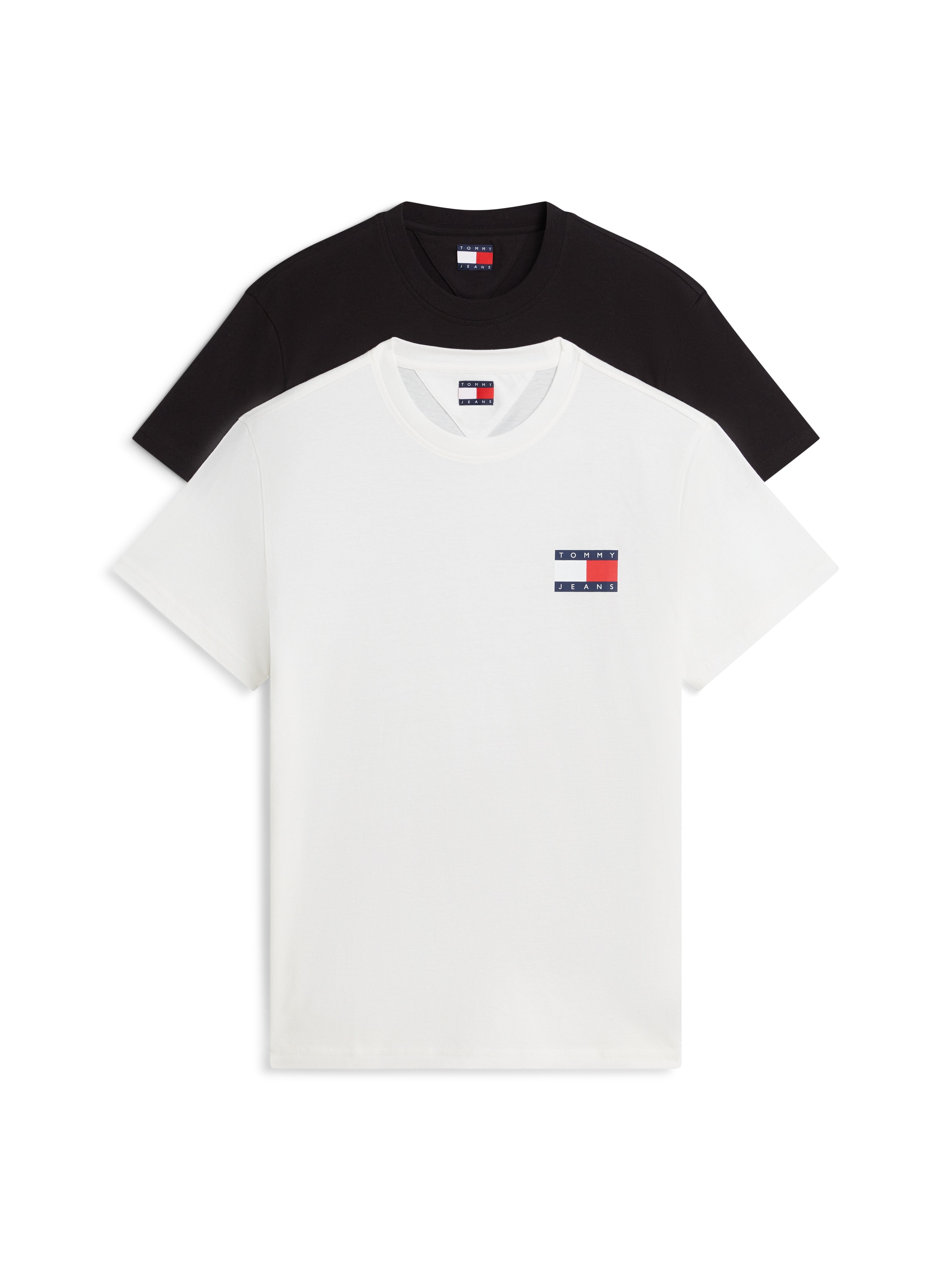 Tommy Jeans T-shirt »TJM SLIM 2PACK ESS FLAG TEE« 2 cuis