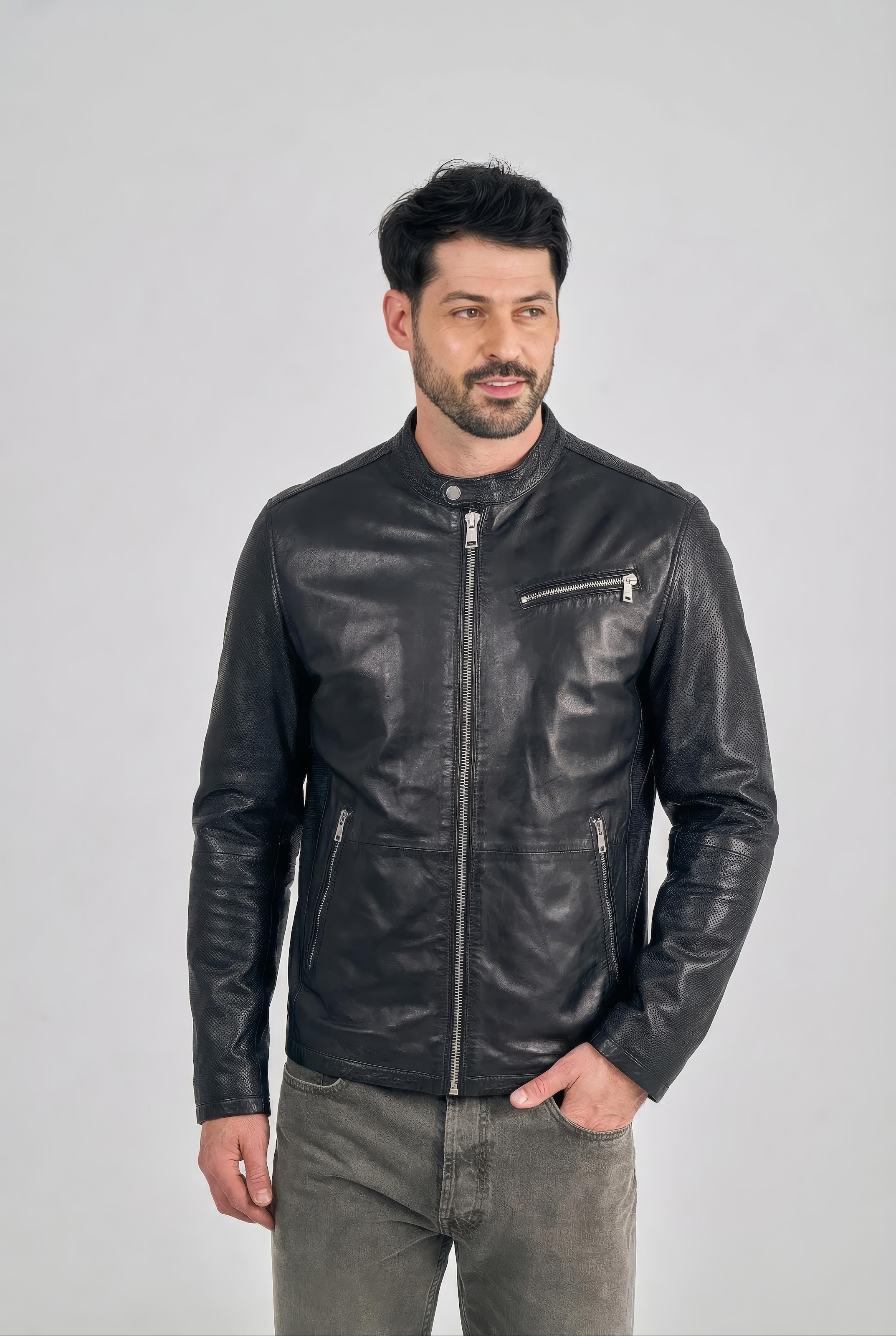 Freaky Nation Veste en cuir »Davis-FN«