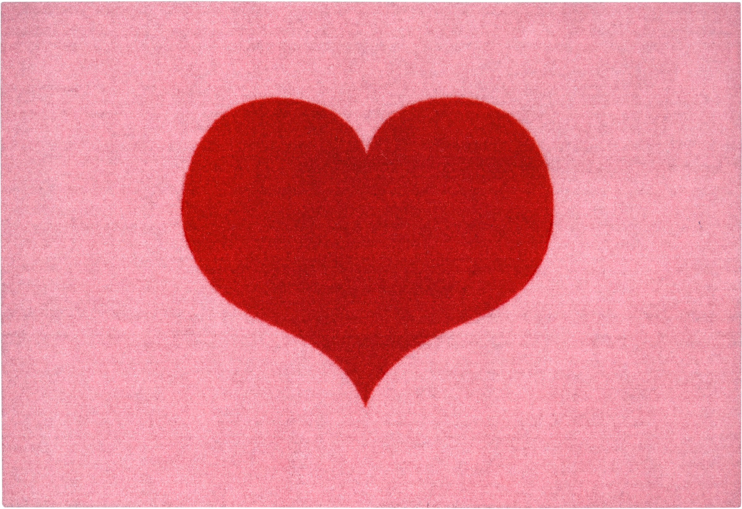 Image of GALA Fussmatte »GALA loves«, rechteckig, 7 mm Höhe, strapazierfähig, maschinenwaschbar, In- & Outdoor Teppich, besonders saugfähig, mit Herz-Motiv bei Ackermann Versand Schweiz