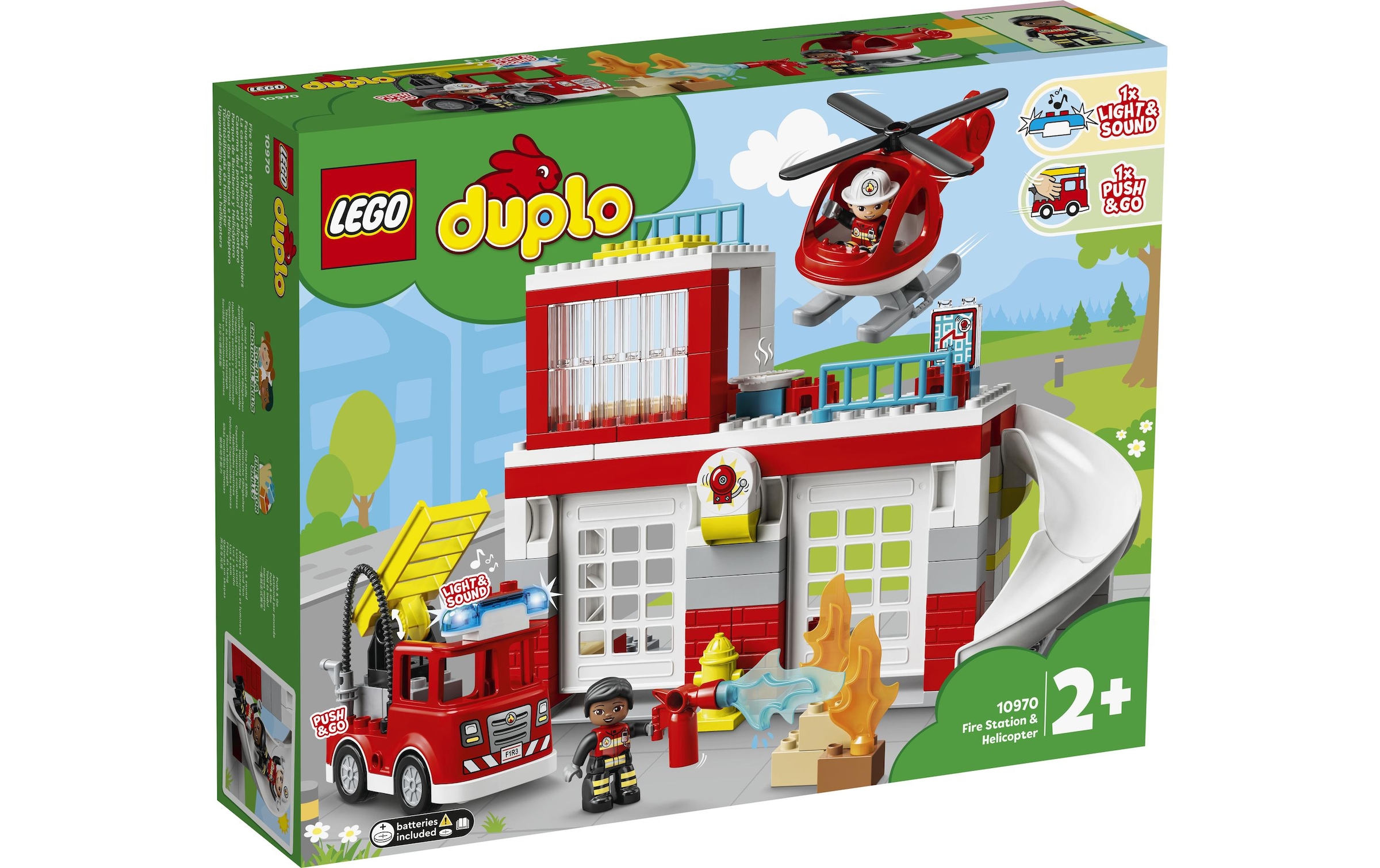 Spielbausteine »LEGO DUPLO Feuerwehrwache mit Hub«, (117 St.)