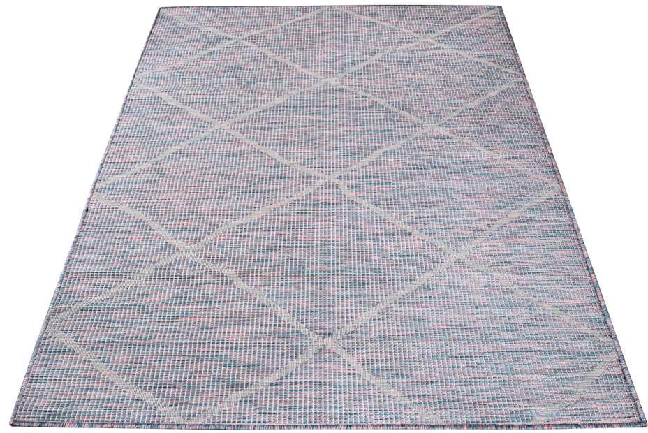 günstig flach Teppich City Wetterfest für Carpet kaufen UV-beständig, Balkon, rechteckig, Küche, Terrasse, & gewebt »Palm«,