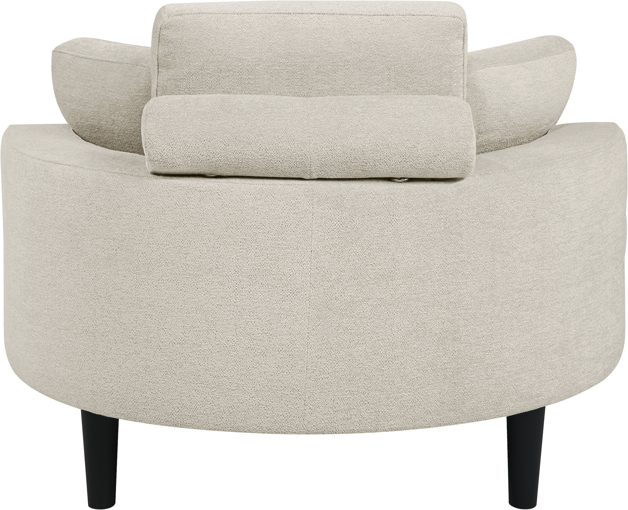 ATLANTIC home collection Canapé 2 places »Ravi, B: 114 cm« XXL- Sessel, mit Stauraumhocker, Rückenstütze & 4 Zierkissen