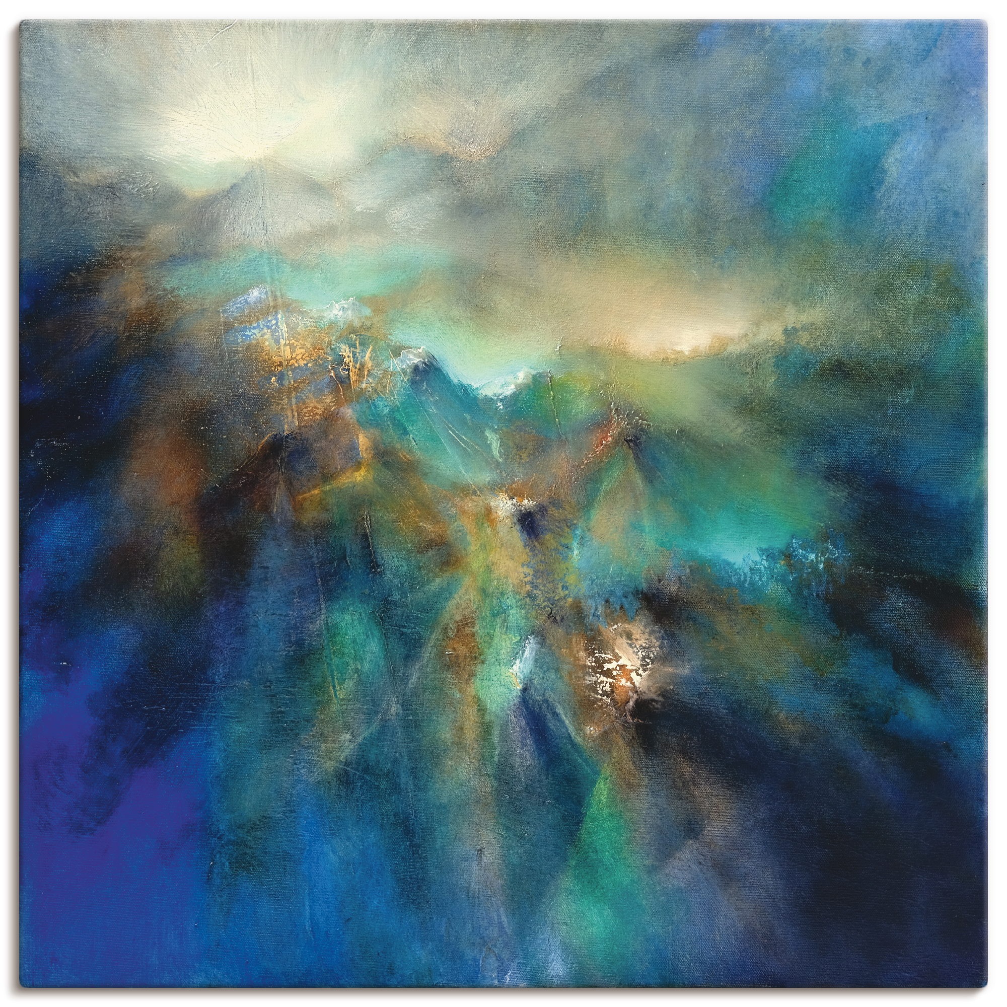 Image of Artland Wandbild »Über allen Gipfeln«, Landschaften, (1 St.), in vielen Grössen & Produktarten - Alubild / Outdoorbild für den Aussenbereich, Leinwandbild, Poster, Wandaufkleber / Wandtattoo auch für Badezimmer geeignet bei Ackermann Versand Schweiz