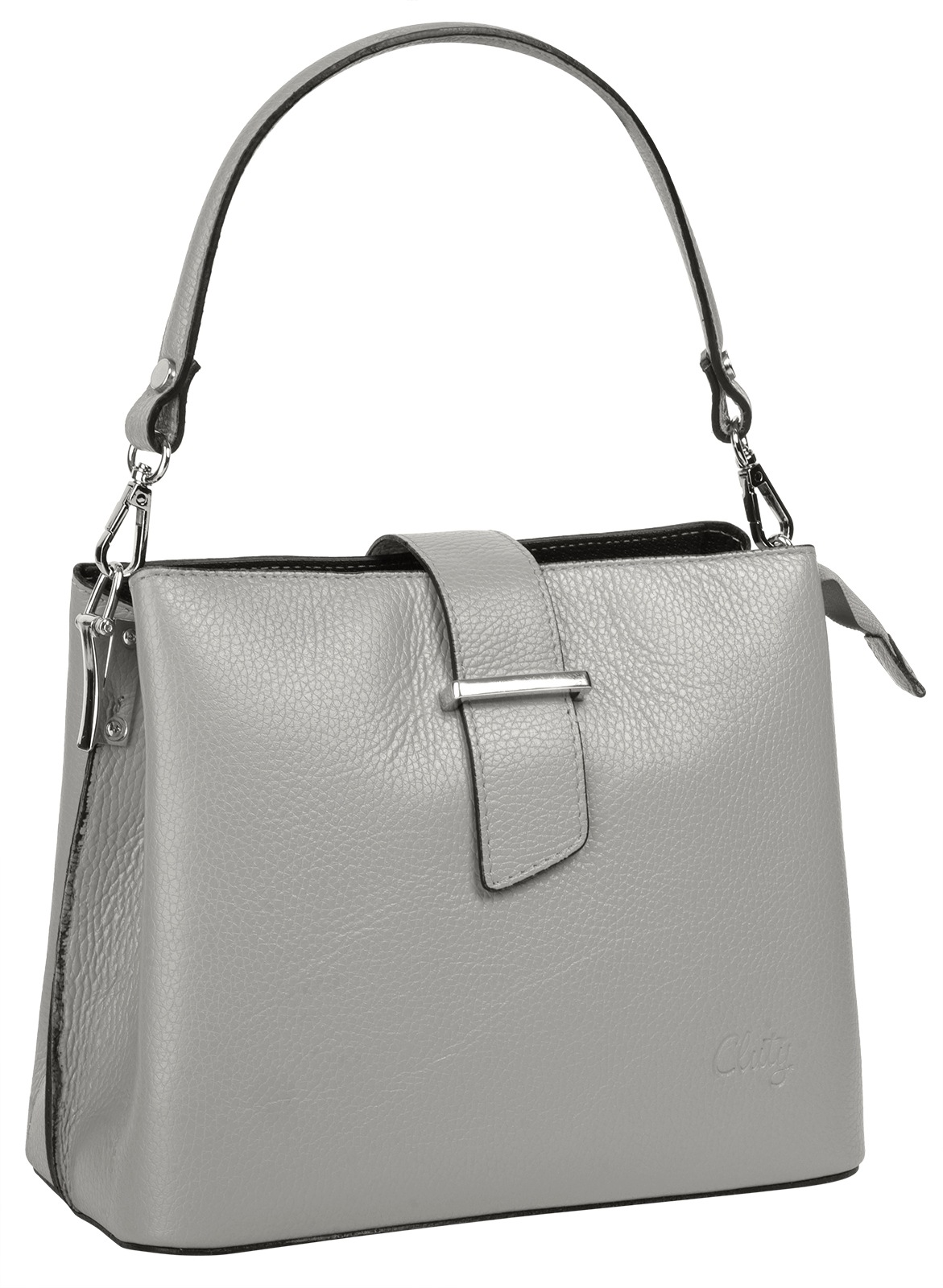 Cluty Henkeltasche "CLUTY Damen echt Leder, Made in Italy" echt Leder, Made in Italy