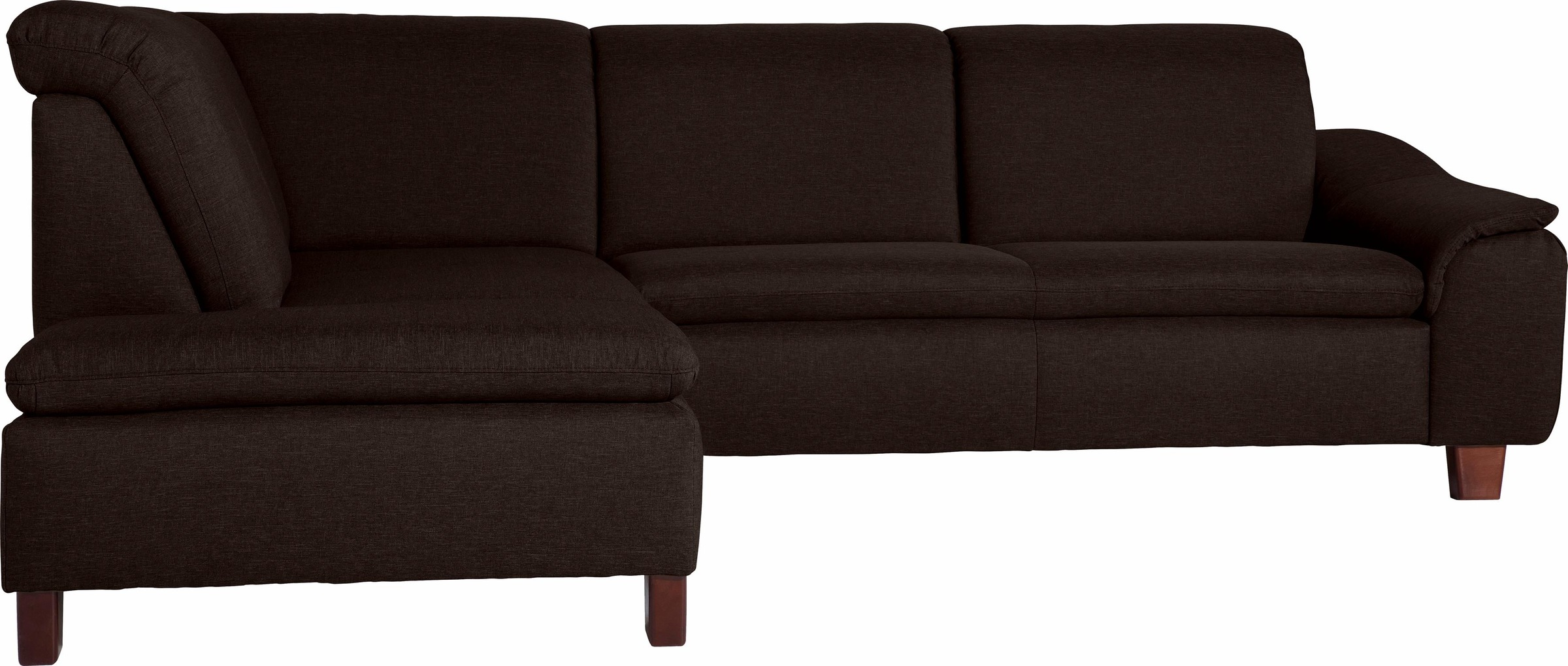 Max Winzer® Ecksofa »Alessio, aktuelle Mattenoptik, geschwungene Formensprache, bequem«, mit abgerundeter Rückenlehne, Ottomane wahlweise links oder rechts