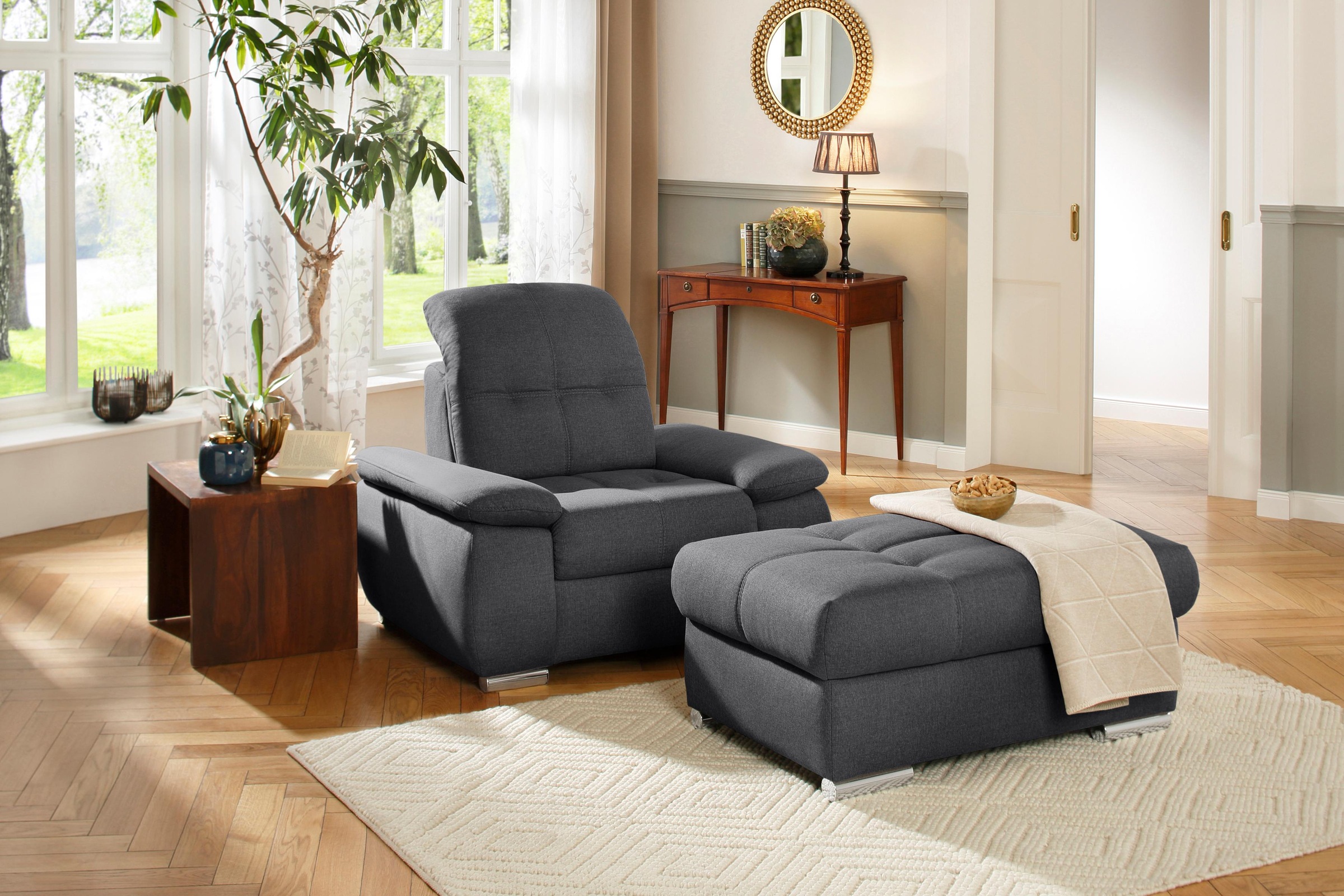 Image of DELAVITA Hockerbank »Lotus«, wahlweise mit Stauraum, in 3 Bezugsqualitäten bei Ackermann Versand Schweiz