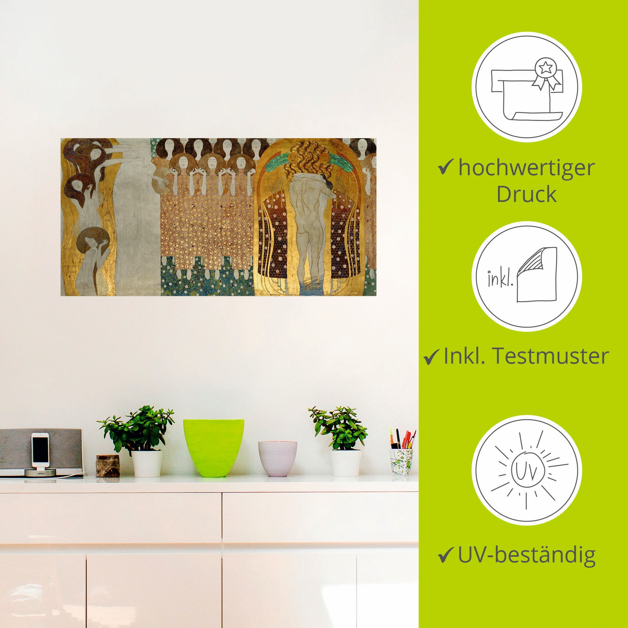 Artland Wandbild »Beethovenfries«, Gruppen & Familien, (1 St.), als Leinwandbild, Poster, Wandaufkleber in verschied. Grössen