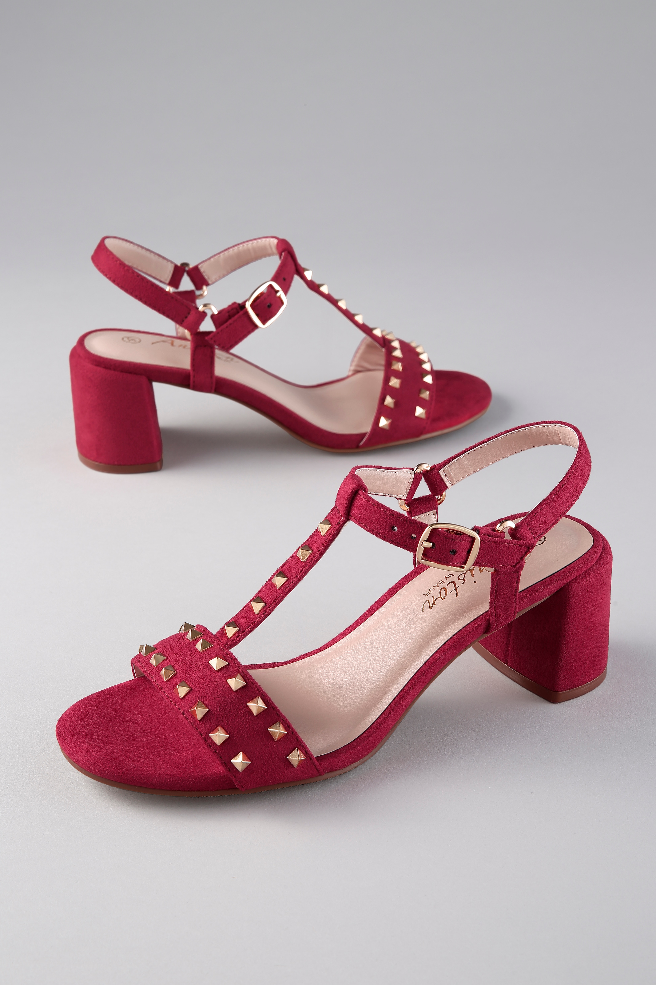 Image of Aniston SHOES Riemchensandalette Sommerschuh, Blockabsatz, Nietenverzierung - NEUE KOLLEKTION