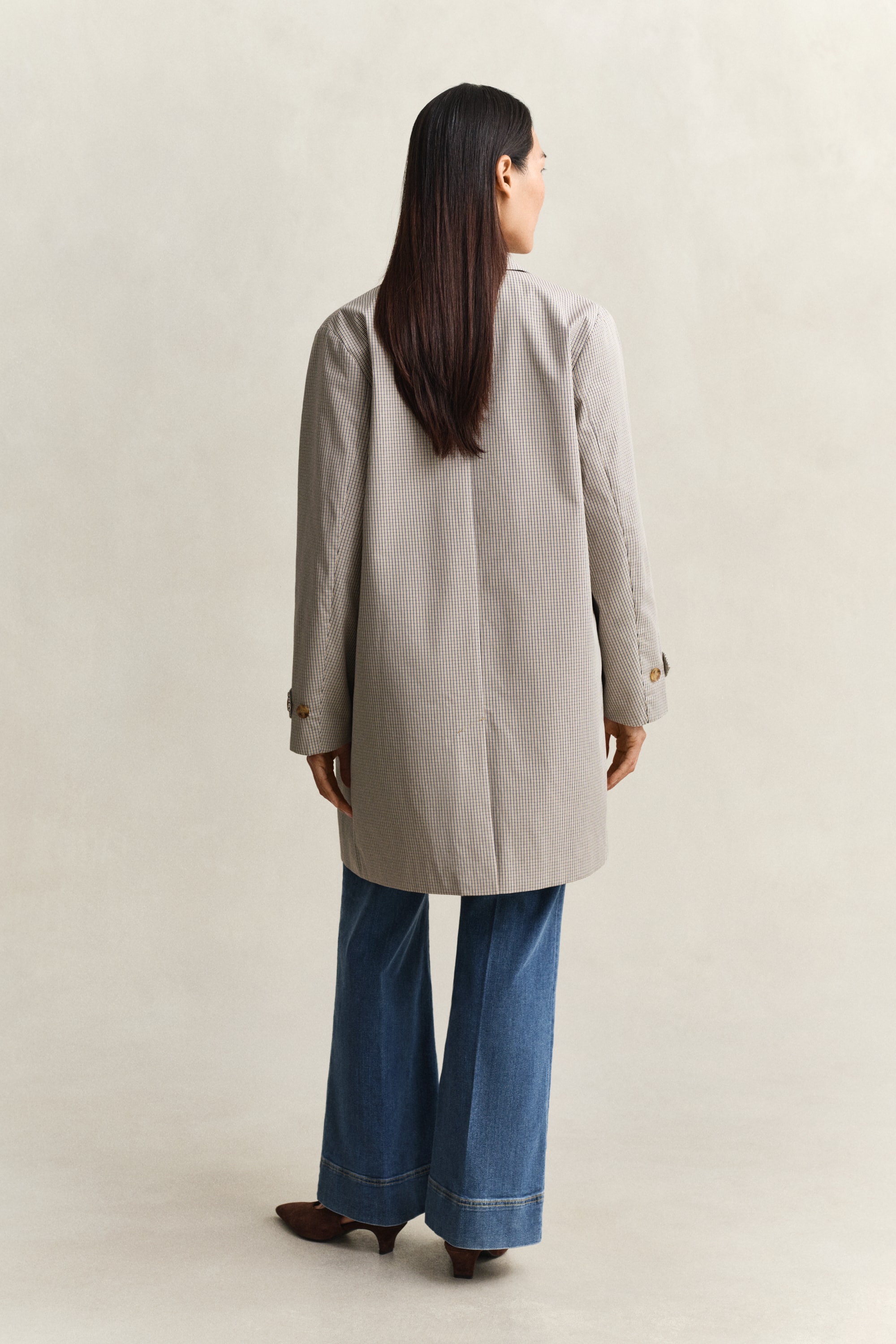 Gant Kurzmantel »CHECKED COTTON BLEND CAR« Regular fit mit praktischen Taschen