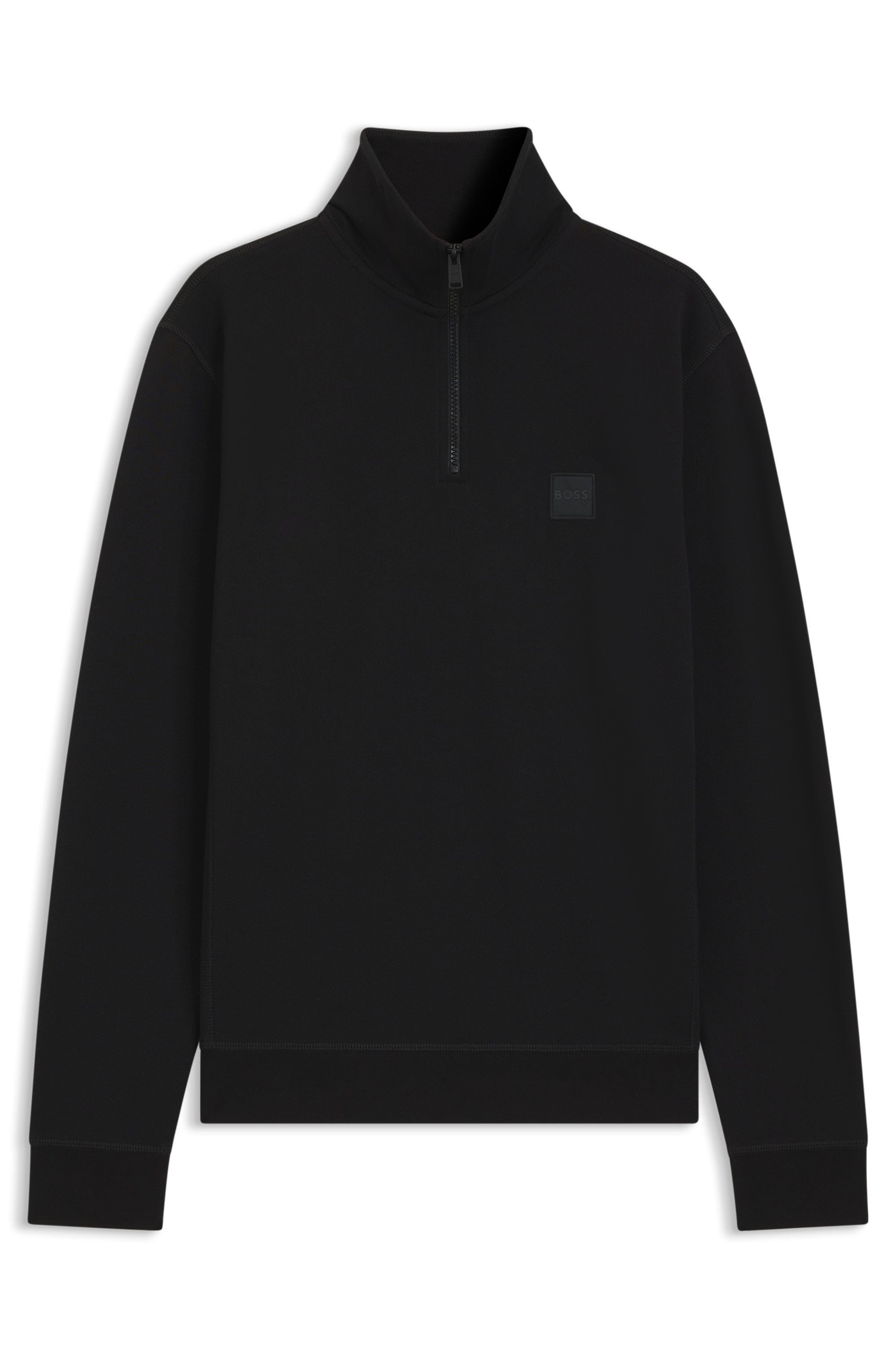 BOSS ORANGE Sweat-shirt »Zetrust«, 1 cuis Troyerkragen mit Reissverschluss, Regular Fit, BOSS-Label
