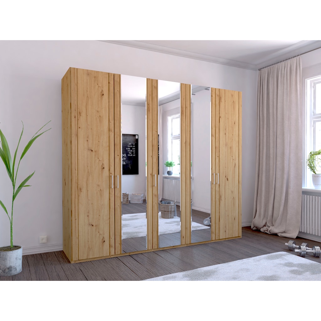 WIEMANN Drehtürenschrank »Mainau«, mit Holz- und Spiegeltüren
