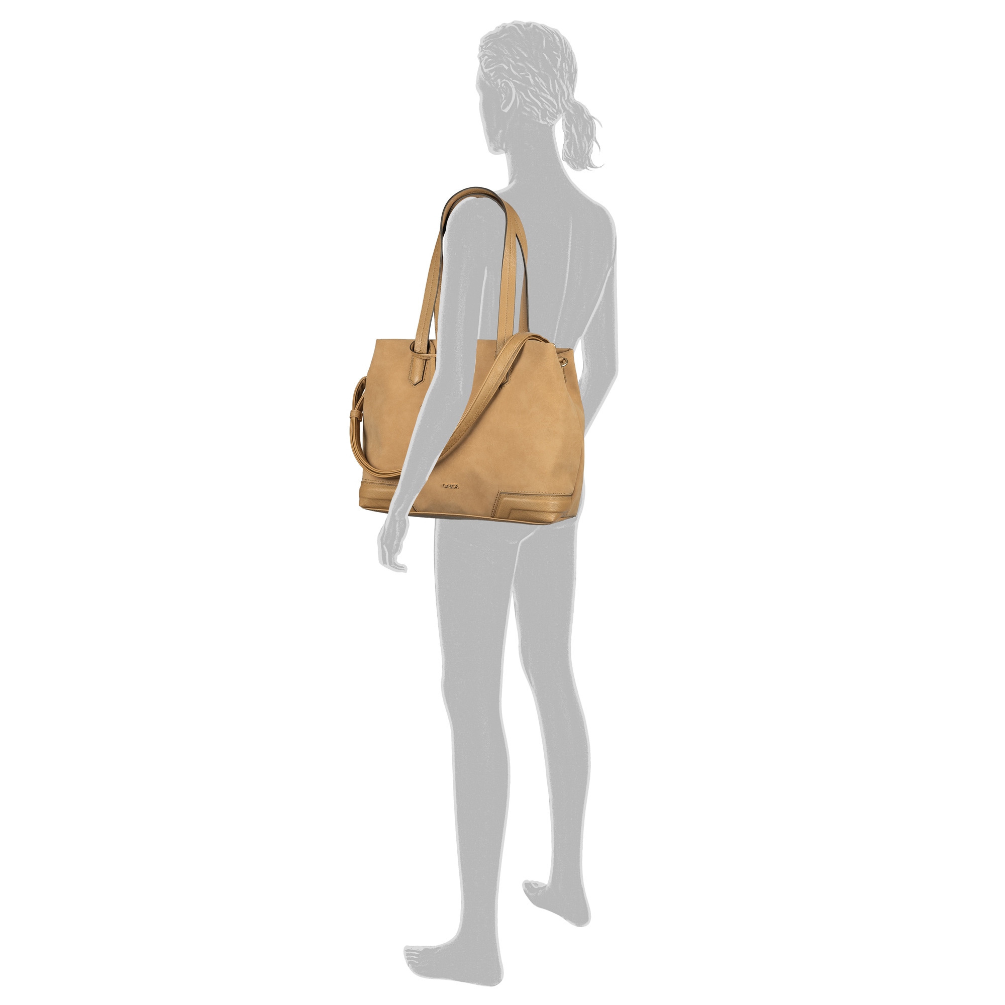 Gabor Shopper »Cira« sac bandoulière pour femme avec pendentif logo