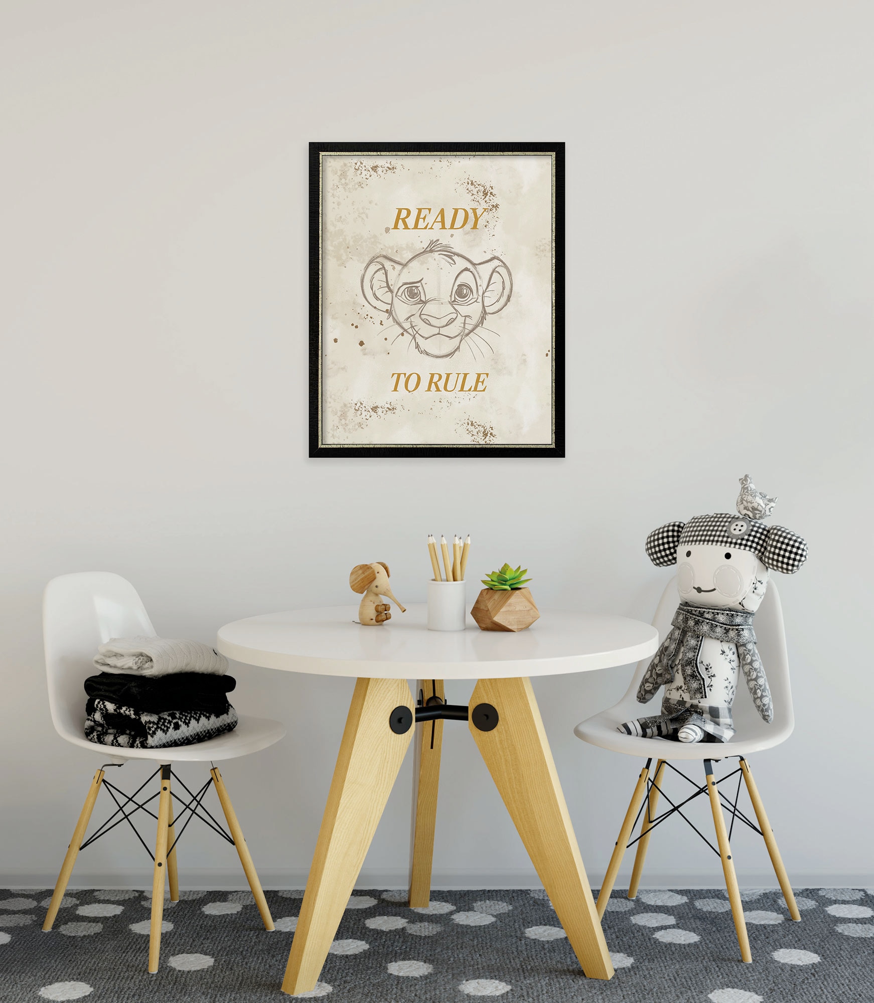 Image of Komar Wandbild "Disney The Lion King Ready to Rule" Disney Set, 1 Stk. tlg. 40 x 50 cm (Breite x Höhe) - Kinderzimmer, Dekoration