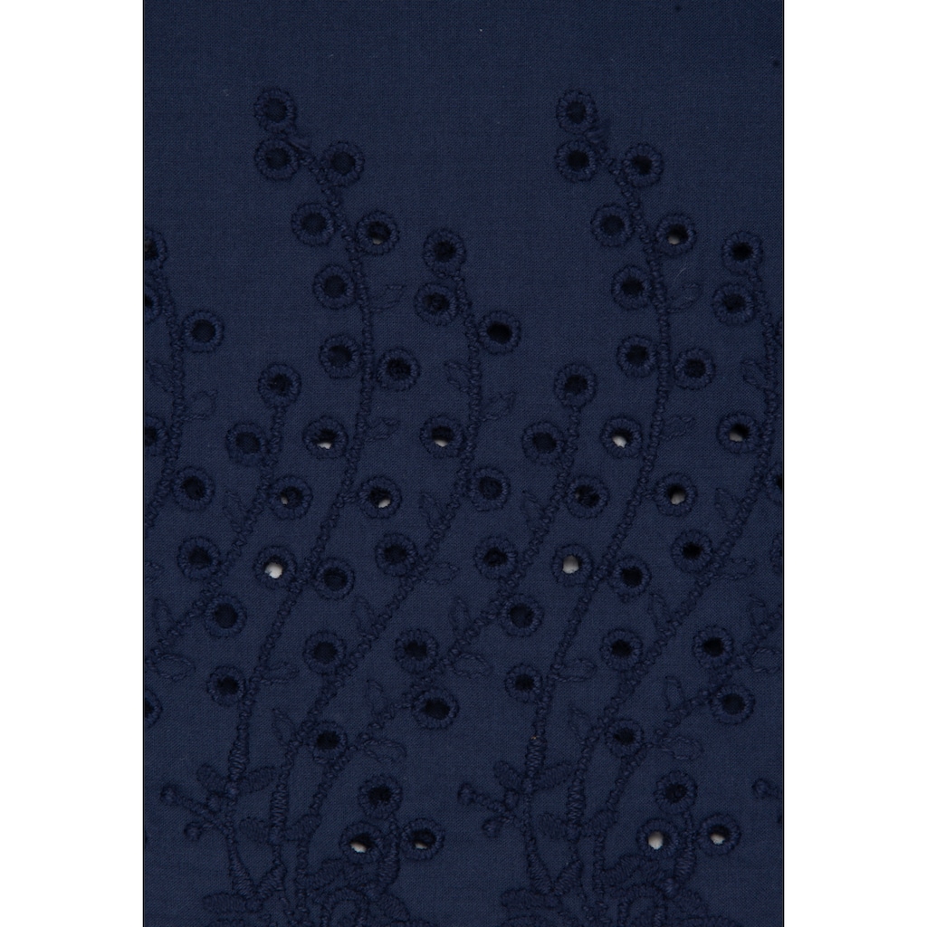 seidensticker Sommerkleid »Schwarze Rose«, Ohne Arm Karree Stickerei
