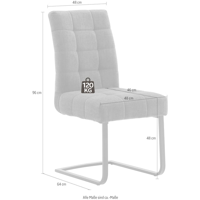 MCA furniture Freischwinger »Salta«, (Set), 2 St., Aqua Clean, mit Aqua  Clean Bezug jetzt kaufen