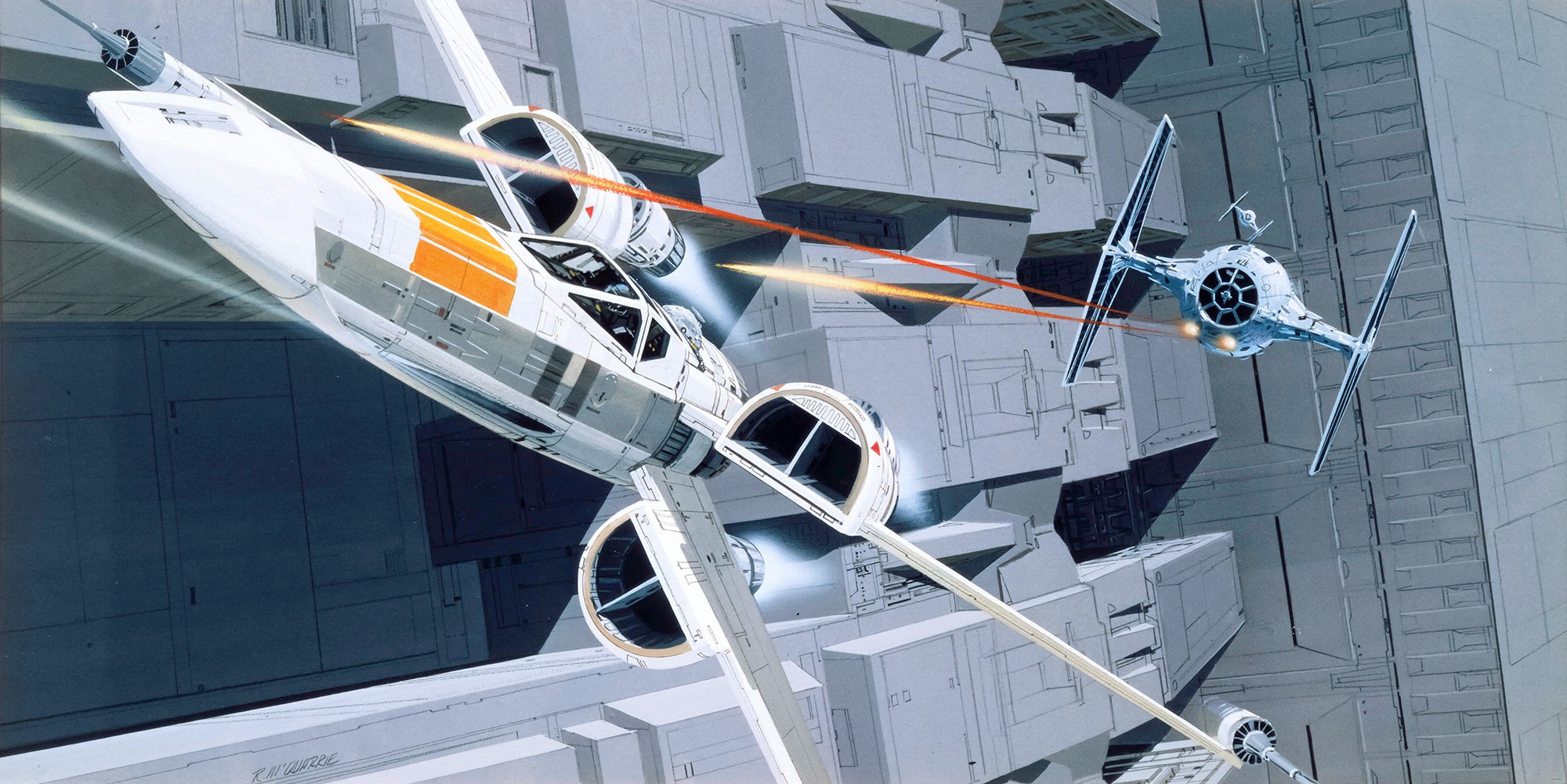 Image of Komar Fototapete »Star Wars Classic RMQ X-Wing vs TIE-Fighter«, futuristisch-mehrfarbig-Weltall bei Ackermann Versand Schweiz