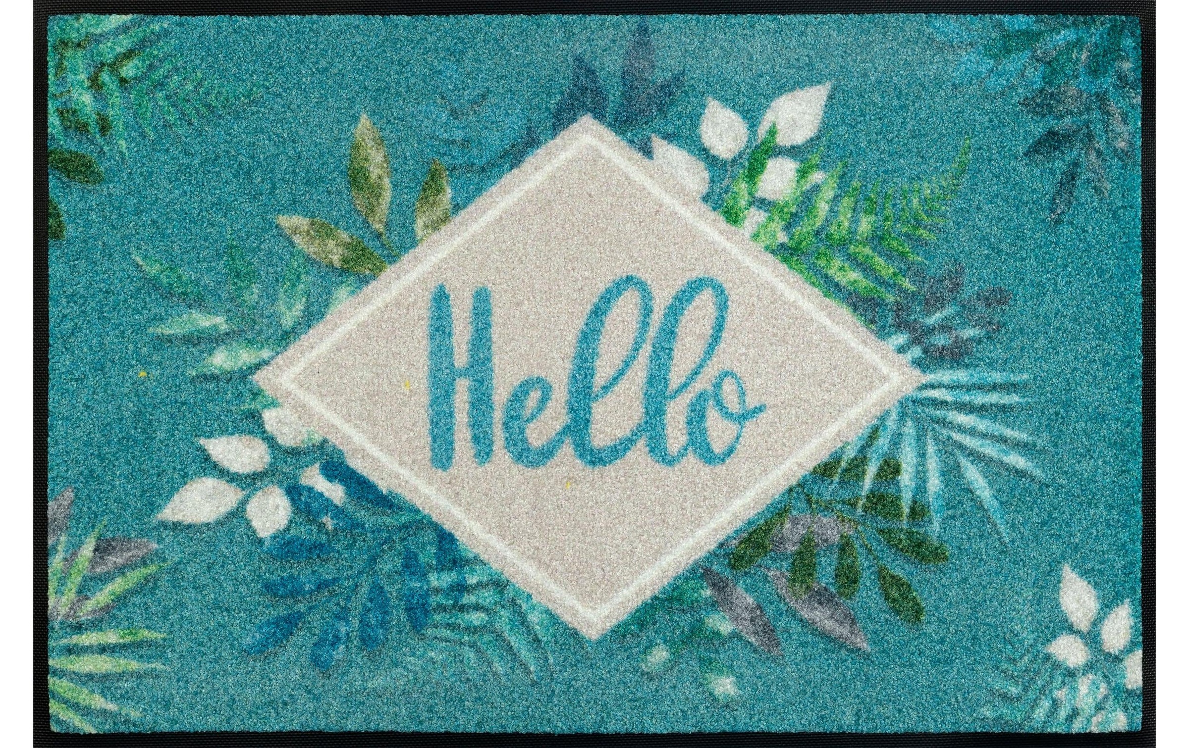 Image of wash+dry by Kleen-Tex Fussmatte »Floral Hello 50«, quadratisch, - mm Höhe bei Ackermann Versand Schweiz