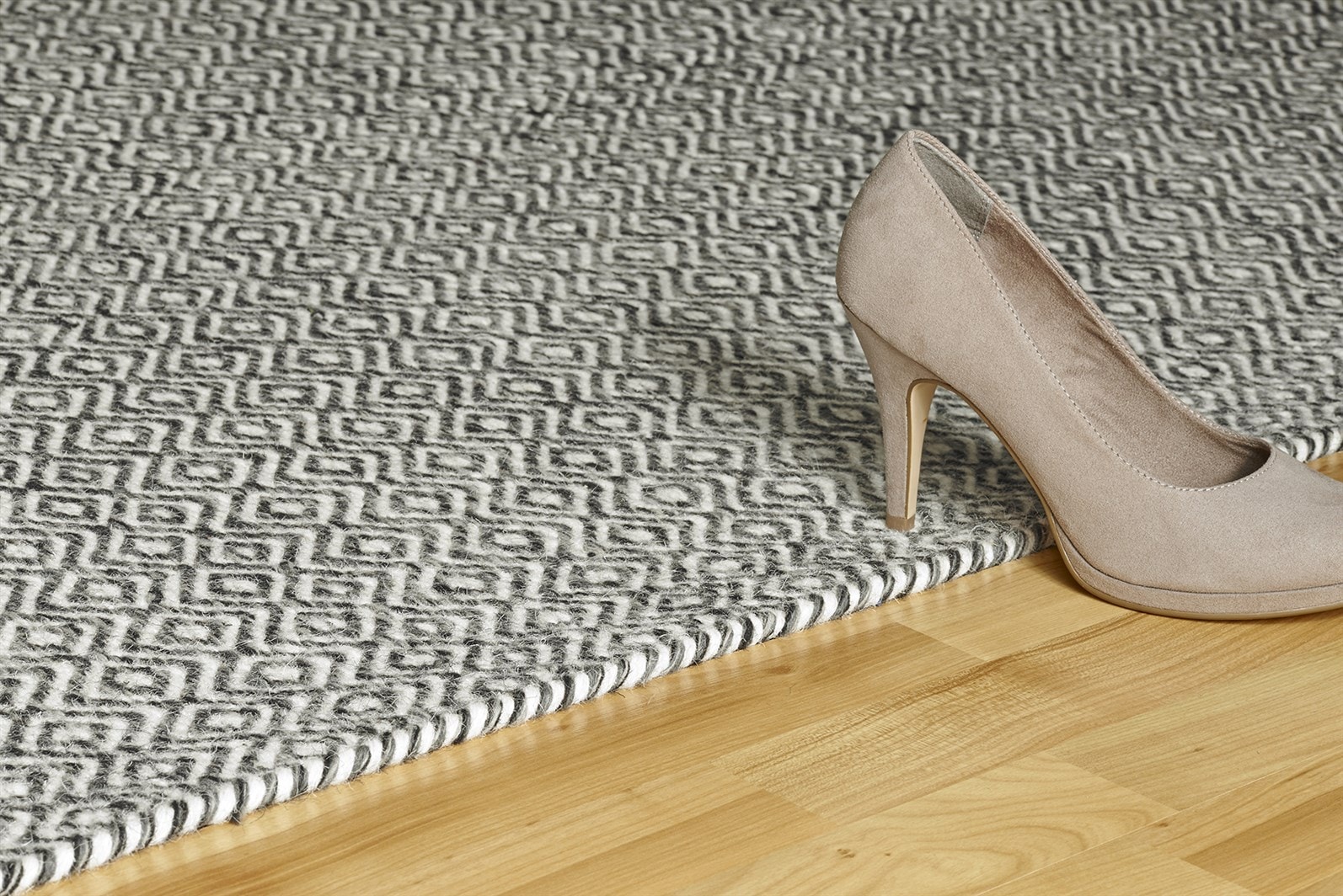 Kayoom Wollteppich »Bombay 344« rechteckig 9 mm Höhe Handweb, Einzelstück, aus Wolle, Wohnzimmer