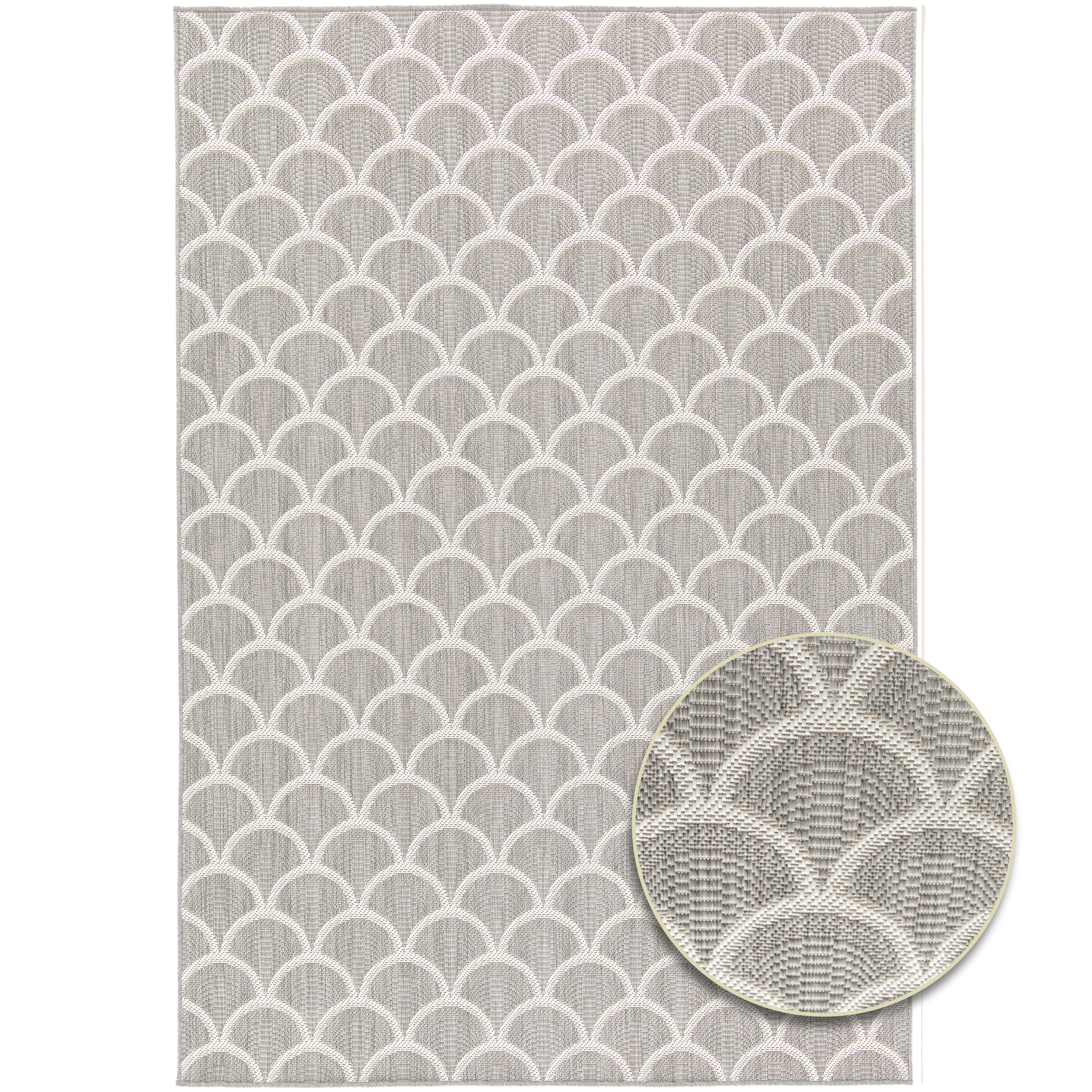 Image of Primaflor-Ideen in Textil Teppich "Outdoorteppich RENEW - Arcs" rechteckig 4 mm Höhe Flachgewebe, boho, In- und Outdoor geeignet, Balkon & Terrasse