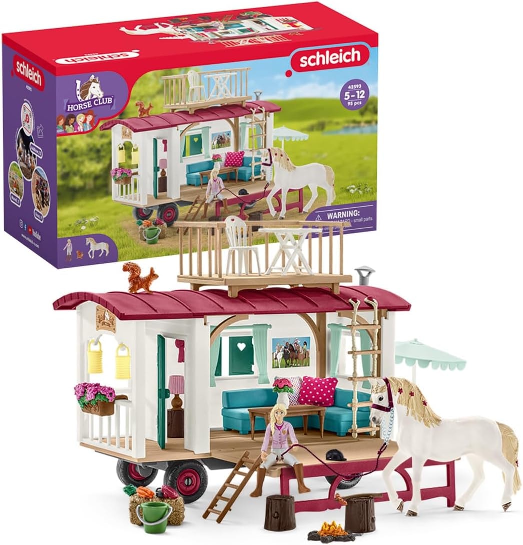 Image of Schleich Spielwelt "HORSE CLUB, Wohnwagen für geheime Club-Treffen (42593)"