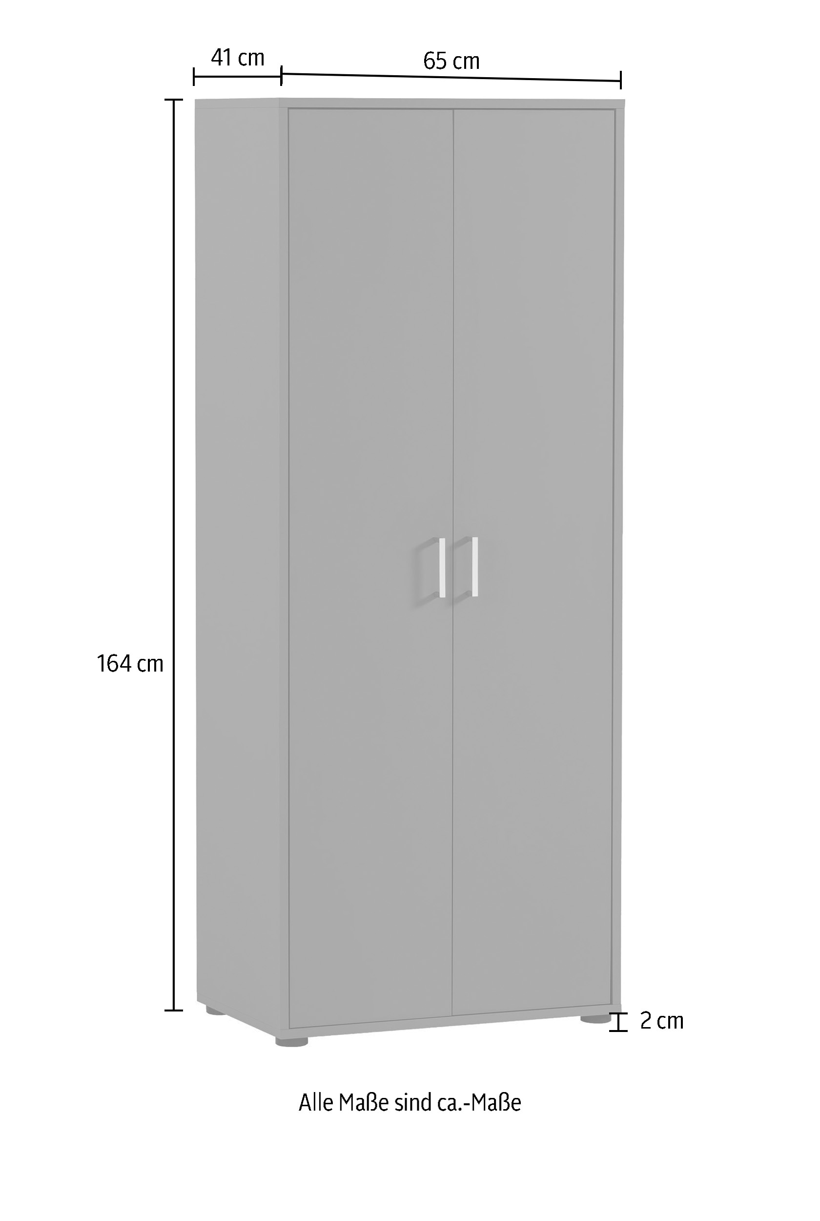 Schildmeyer Aktenschrank »Baku«, Stauraumschrank, 65x163 cm, Türen mit Soft-Close-Funktion