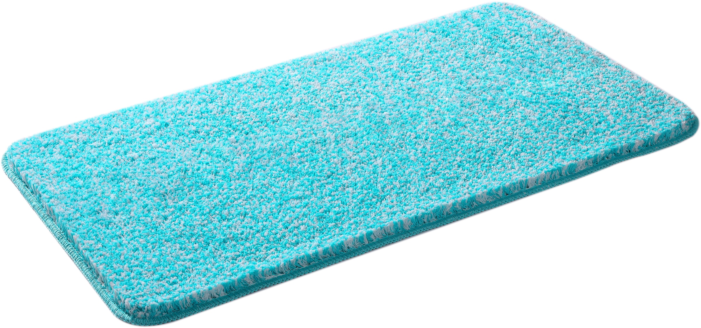 my home Badematte »Vanessa meliert, Badvorleger, Badezimmer Teppich, Duschvorleger« Höhe 20 mm rutschhemmend beschichtet strapazierfähig Badteppich, weiche Haptik, unifarben