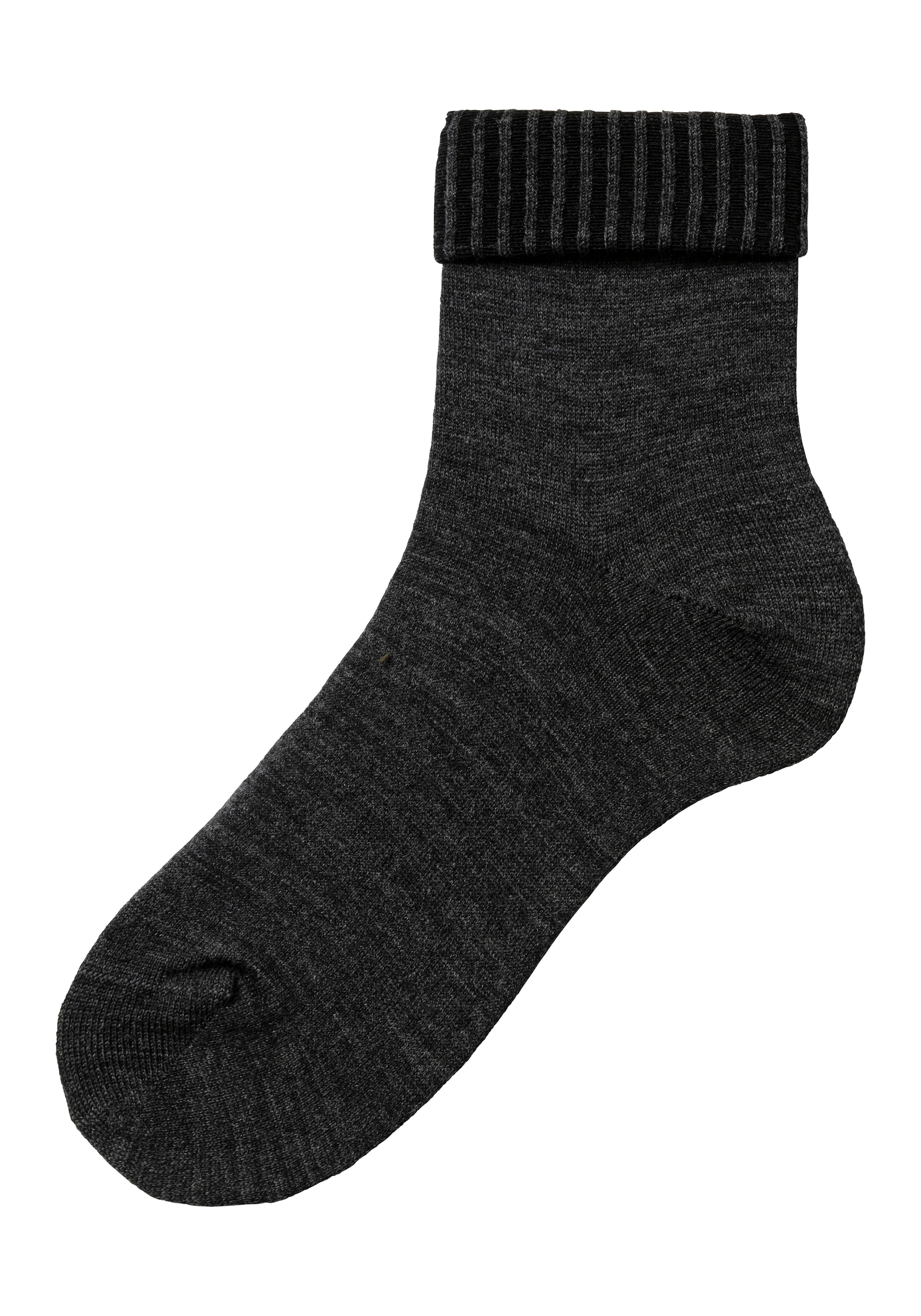 Lavana Umschlagsocken, (Packung, 3 Paar), fein gestrickt mit 53% Wolle