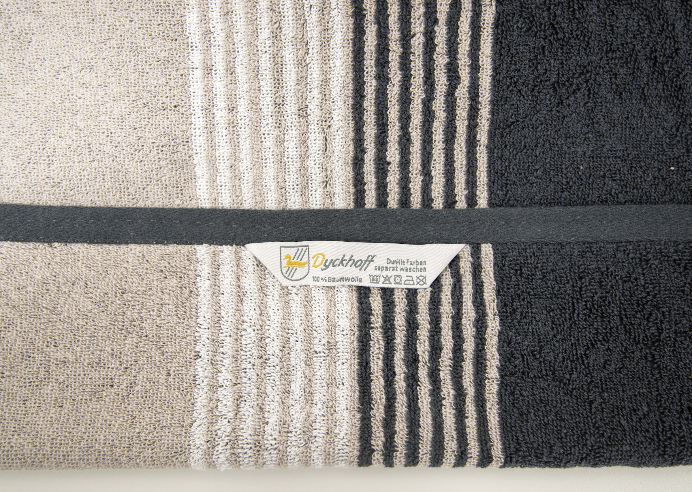 Dyckhoff Serviette de sauna »Saunastreifen« avec large bordure