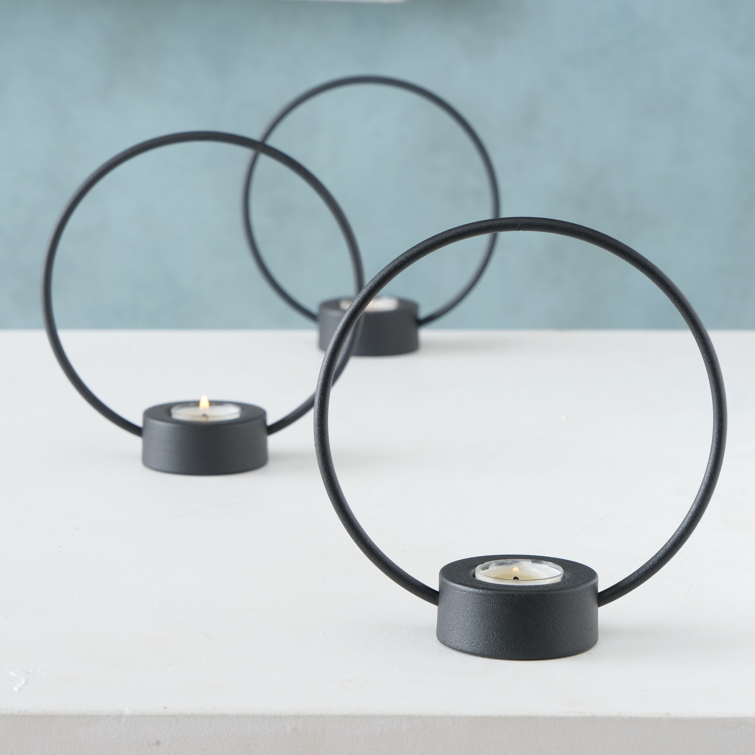 BOLTZE Teelichthalter »Rumba«, (Set, cm, 20 ca. Kerzenhalter, aus 3 Ø kaufen bequem St.), Eisen, ca. Höhe 18 cm