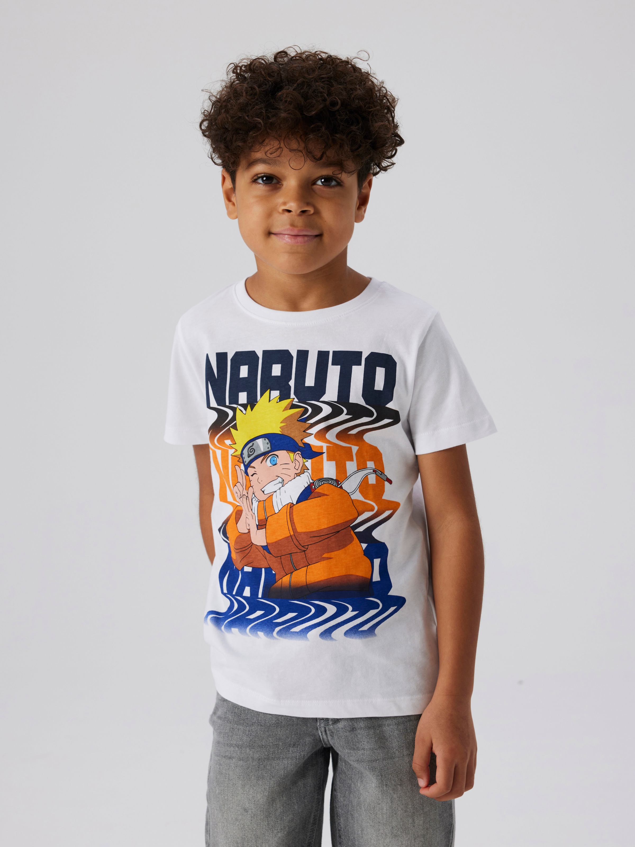 Image of Name It T-Shirt "NKMFUKAS NARUTO SS TOP SKY" mit grossem Naruto-Frontdruck