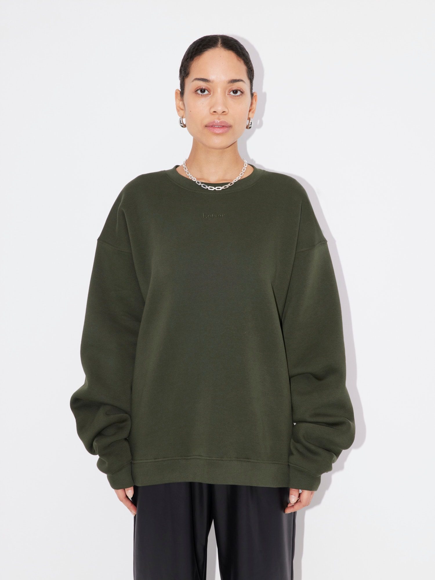 Image of LeGer Sweatshirt "Indra, LeGer by Lena Gercke", Rundhals, lockere Passform