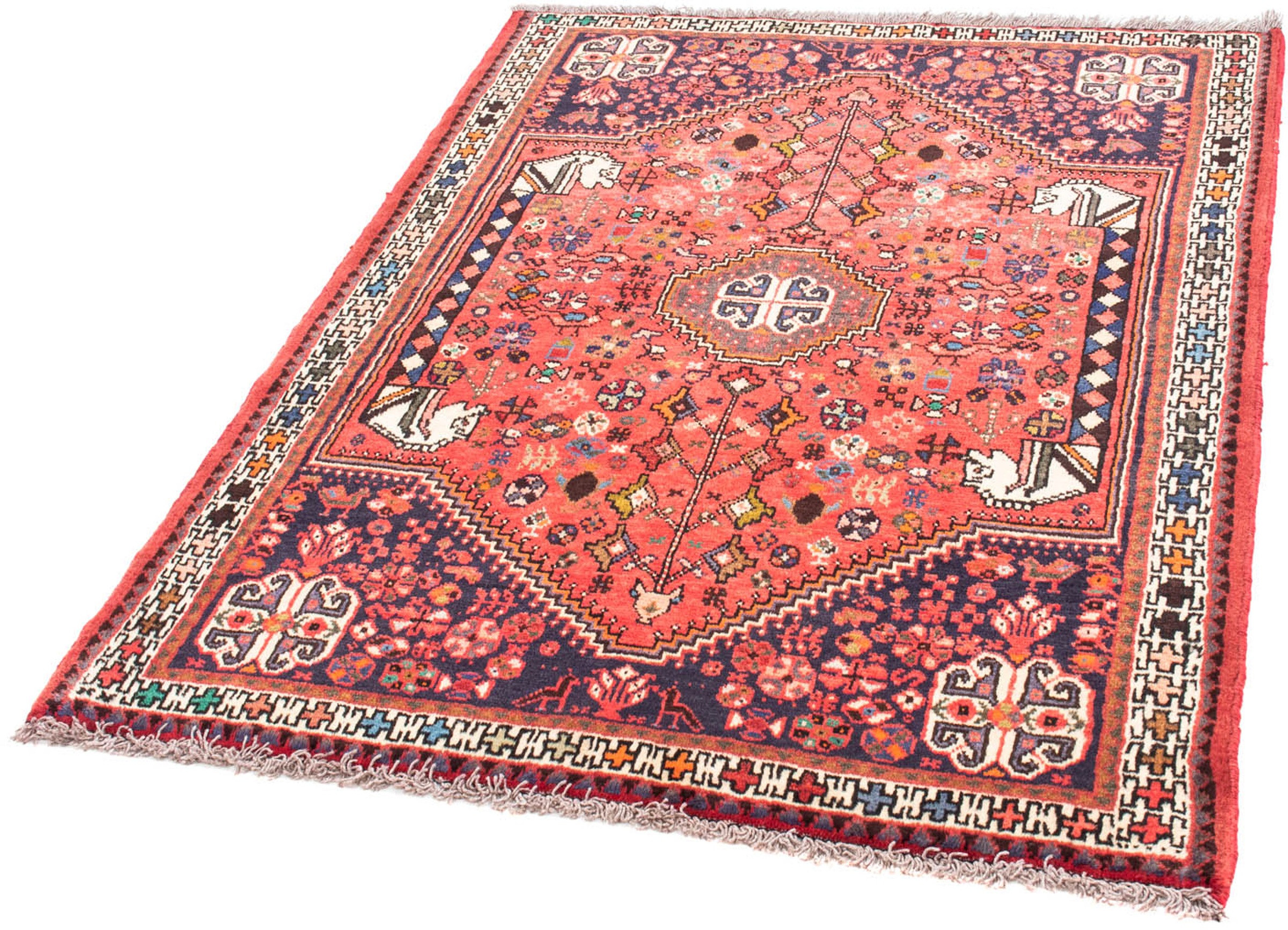 Image of morgenland Orientteppich »Perser - Nomadic - 143 x 108 cm - hellrot«, rechteckig, 10 mm Höhe, Wohnzimmer, Handgeknüpft, Einzelstück mit Zertifikat bei Ackermann Versand Schweiz