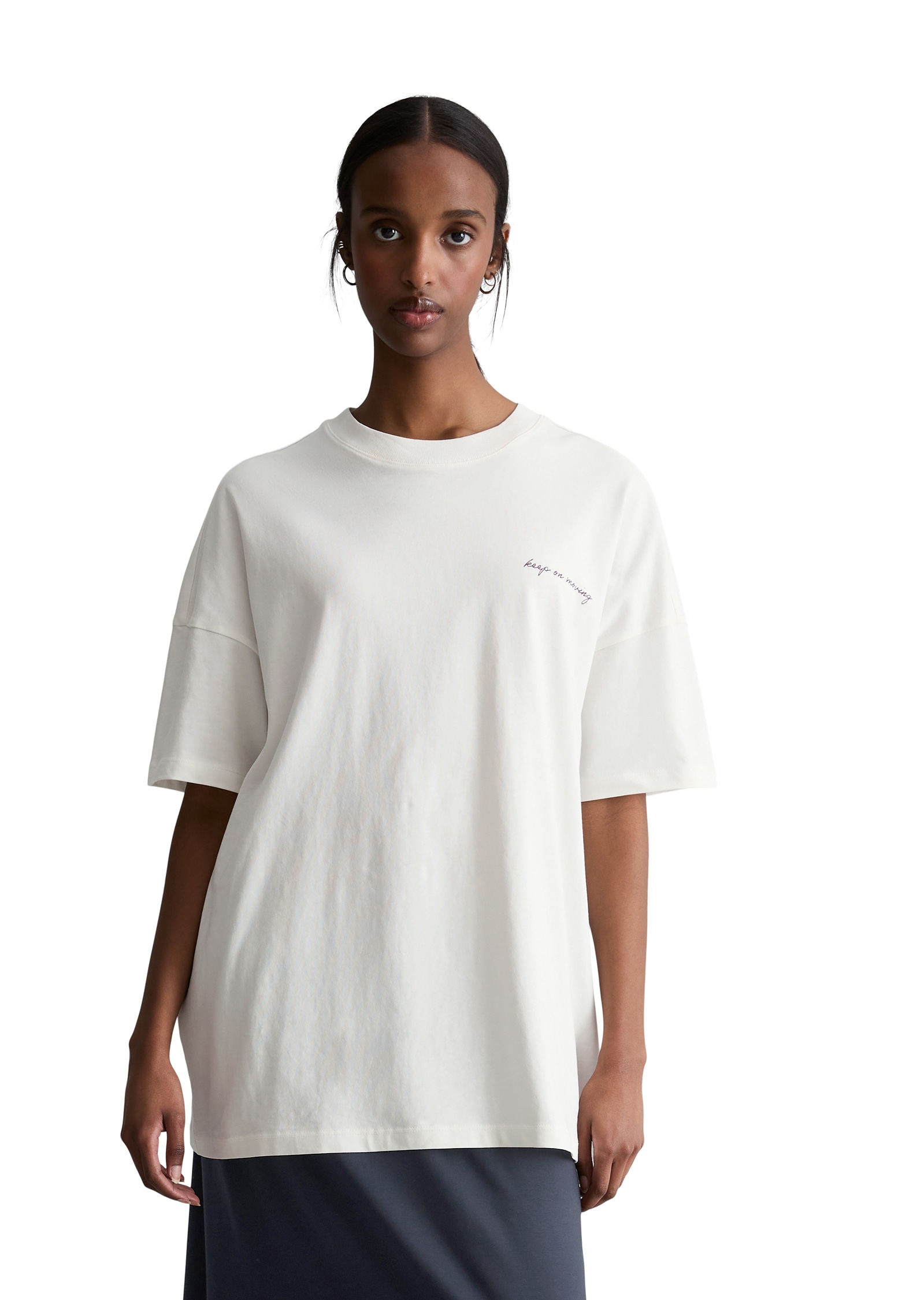 Marc O'Polo DENIM T-shirt Oversize en jersey lourd, grand imprimé au dos