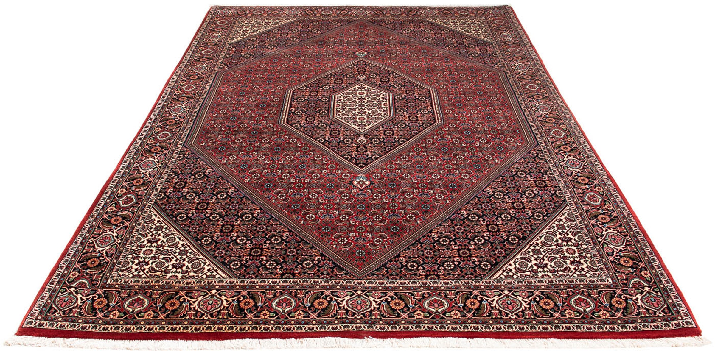 Image of morgenland Orientteppich »Perser - Bidjar - 258 x 169 cm - dunkelrot«, rechteckig, 15 mm Höhe, Wohnzimmer, Handgeknüpft, Einzelstück mit Zertifikat bei Ackermann Versand Schweiz