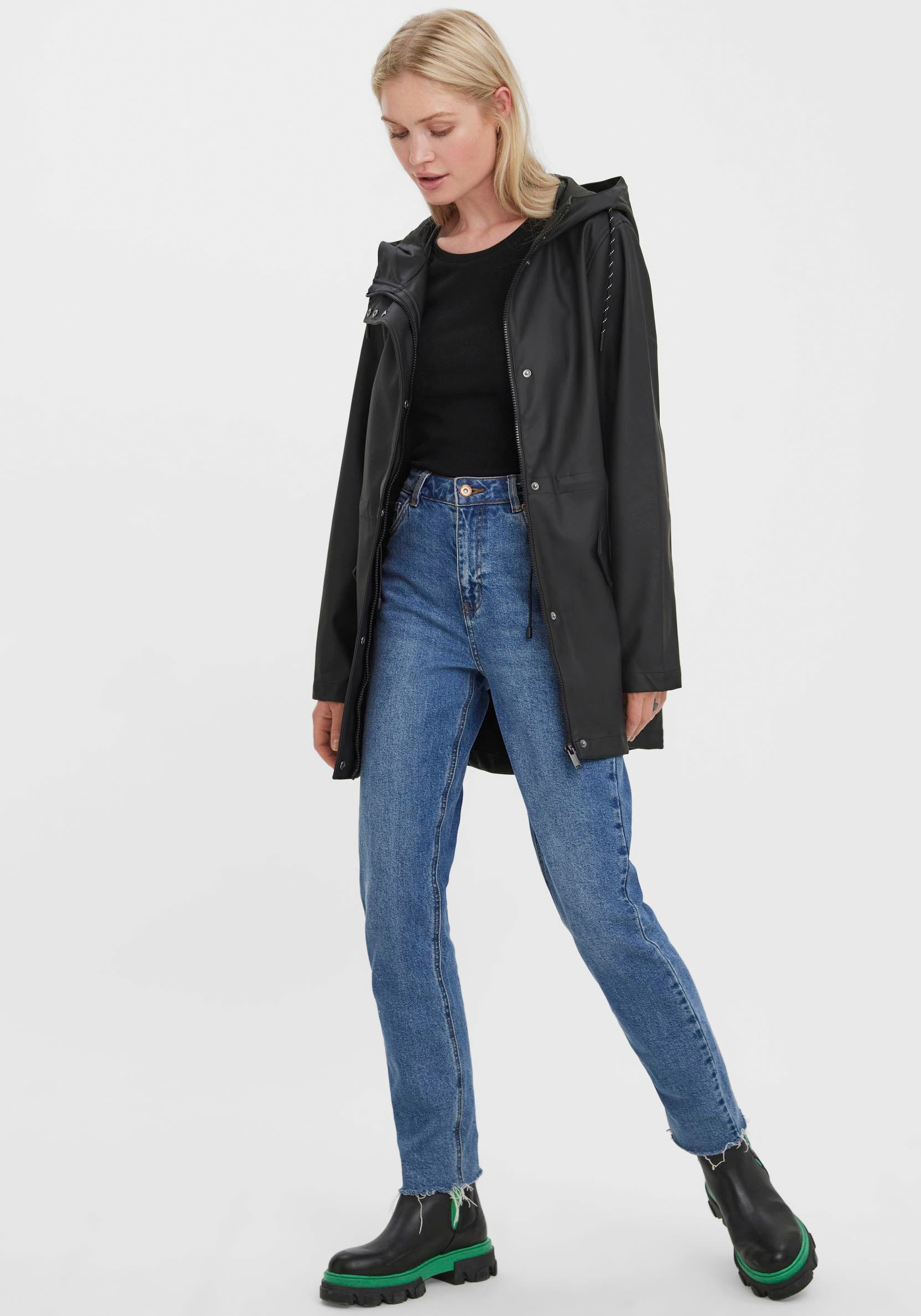 Vero Moda Regenjacke »VMMALOU COATED JACKET«, mit Kapuze