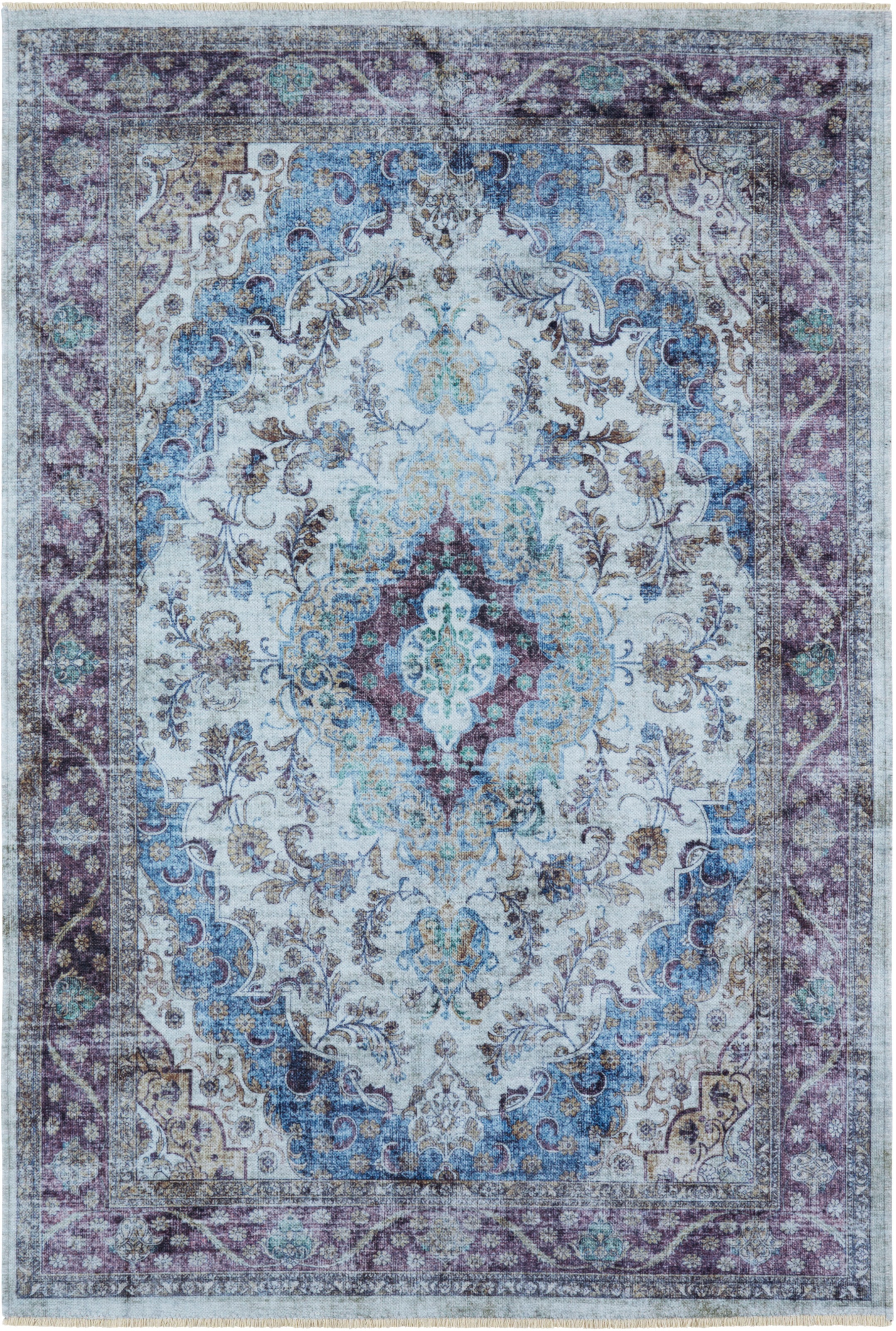 Image of NOURISTAN Teppich »Keshan Sami«, rechteckig, 7 mm Höhe, Orient Optik, Used Look, Wohnzimmer, Schlafzimmer, Arbeitszimmer, Robust, Pflegeleicht, Gekettelt bei Ackermann Versand Schweiz