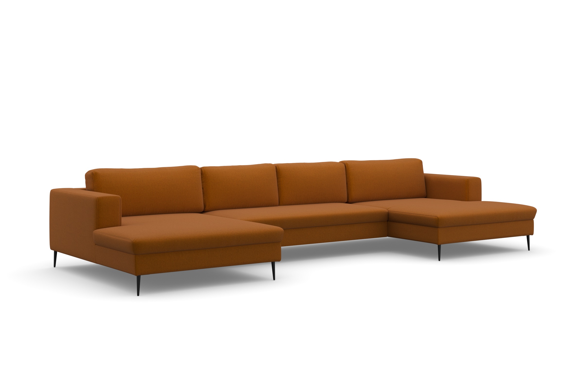 DOMO collection Wohnlandschaft »Modica U-Form«, XXL, in moderner Optik mit, 2 grosszügigen Recamieren, auch in Cord