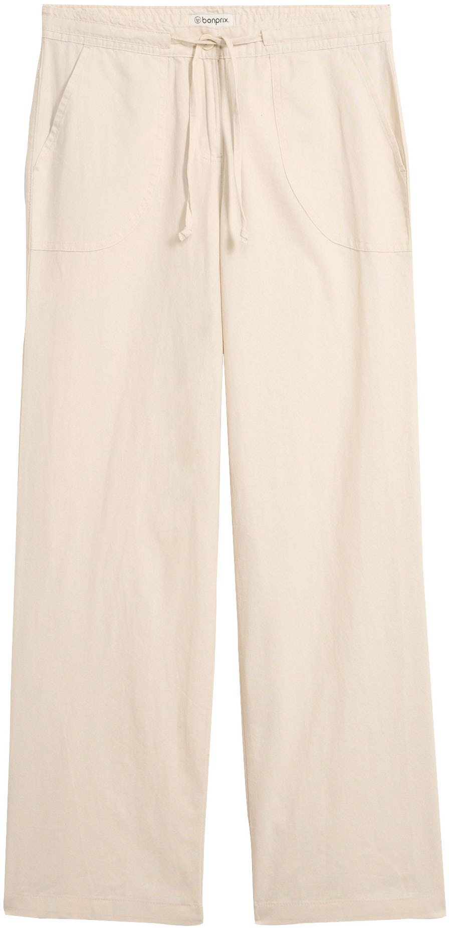 bonprix Pantalon en lin  Loose Fit, mit Kordelzugbund, mit Eingrifftaschen, mit Gesässtaschen