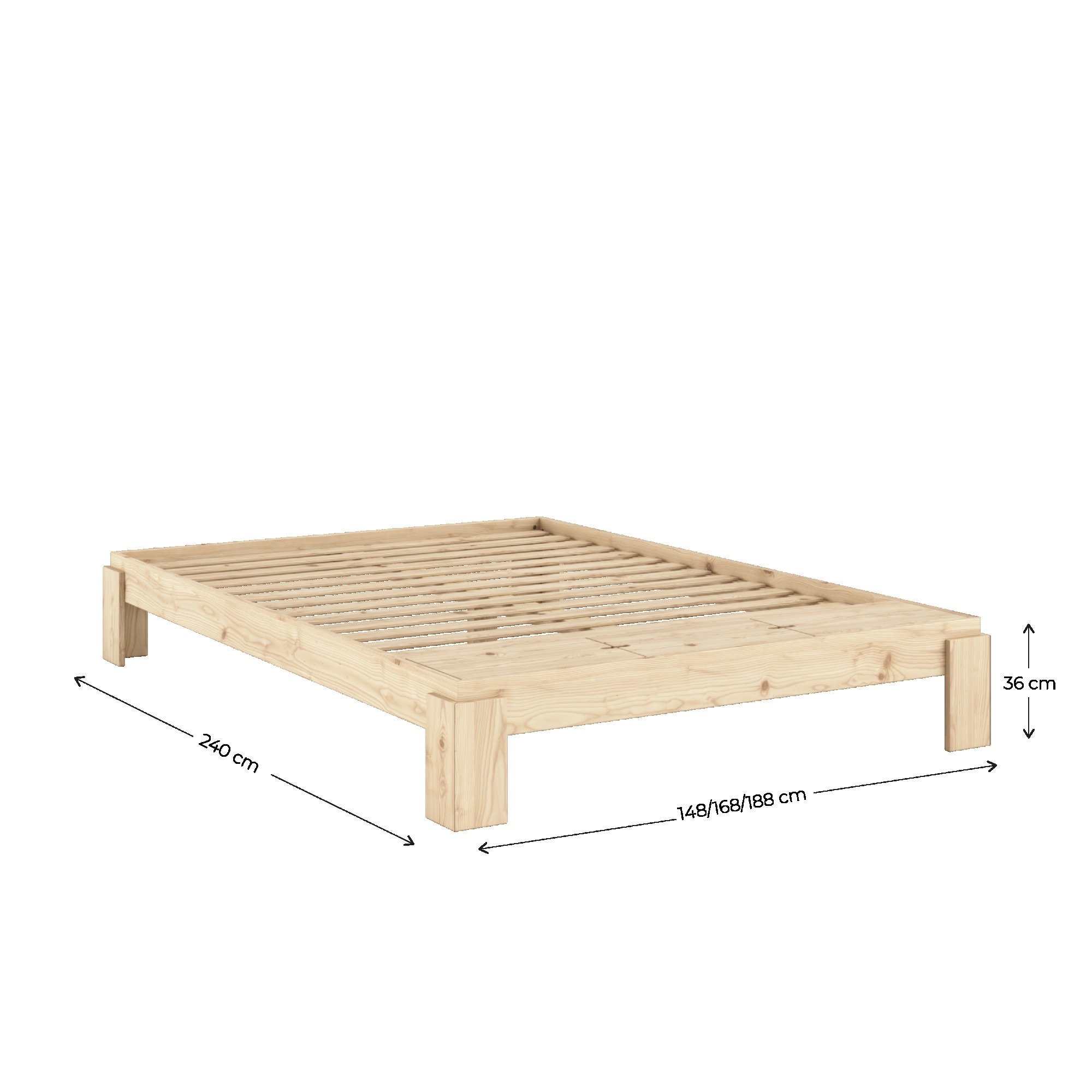 Karup Design Stauraumbett »Layers Bed Bench, Bettgestell mit Aufbewahrungsbank, mehrere Grössen«, inkl. Lattenrost, excl. Matratze, FSC®-zertifiziertes Massivholz