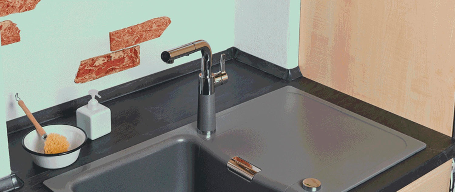 Schock Küchenarmatur "SC-540 SB" ausziehbar, Strahl-Brause, Rückflussverhinderer, Schwenkbereich 120
