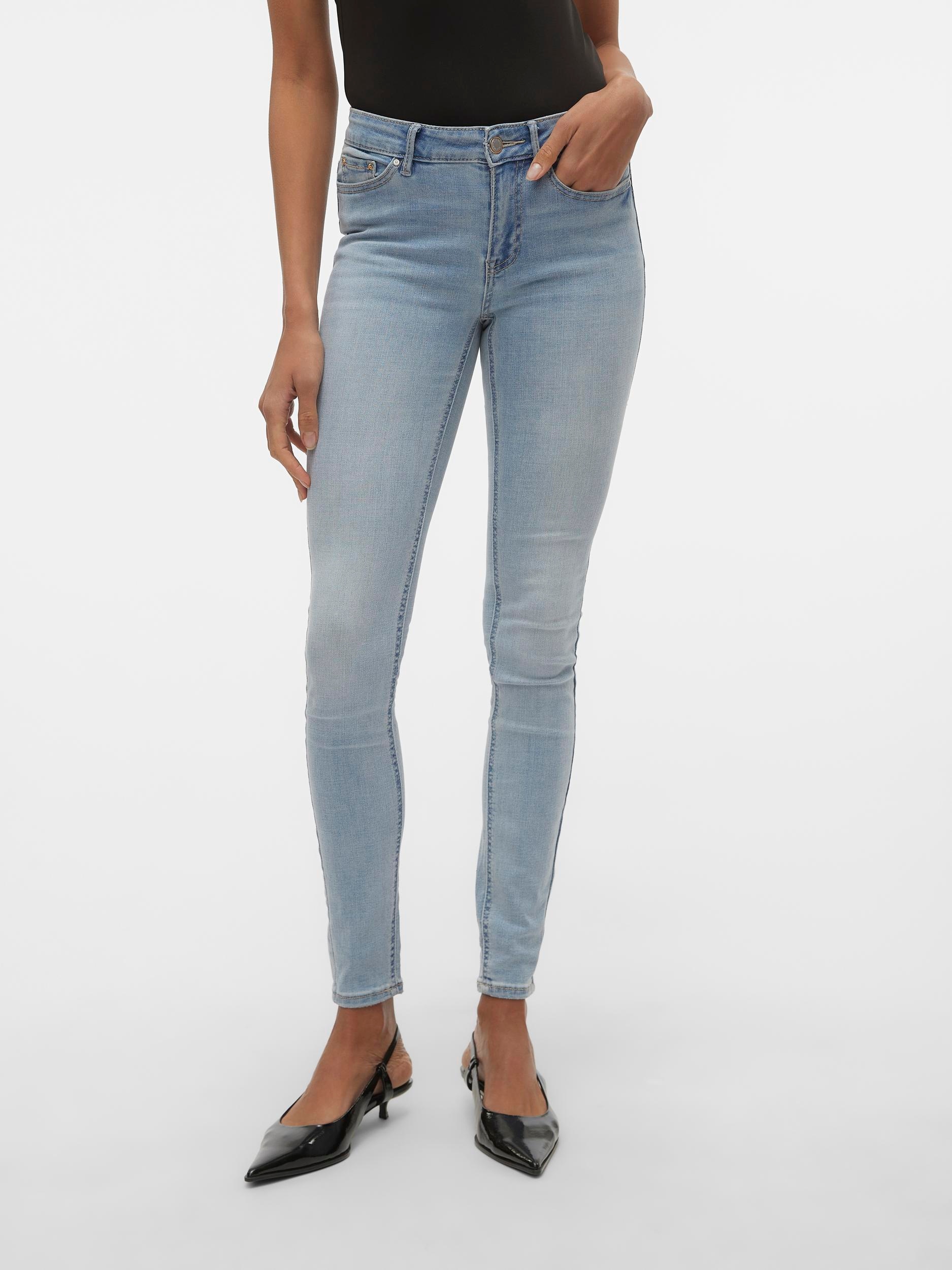 Image of Vero Moda Skinny-fit-Jeans "VMFLASH MR SKINNY JEANS LI3102 GA NOOS" Baumwollmischung mit Stretch, regular waist, skinny fit
